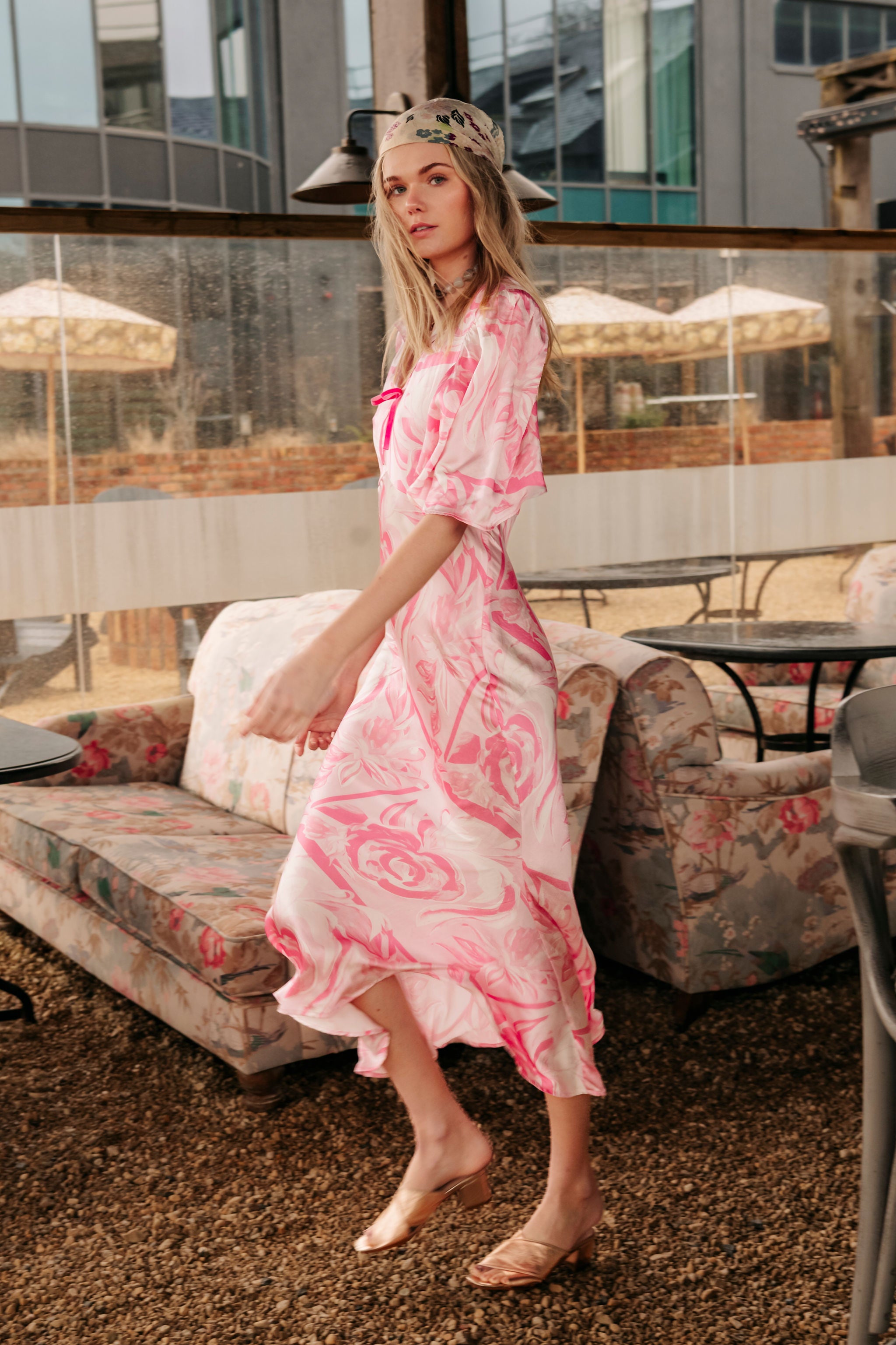 Aria Dress in blush pink