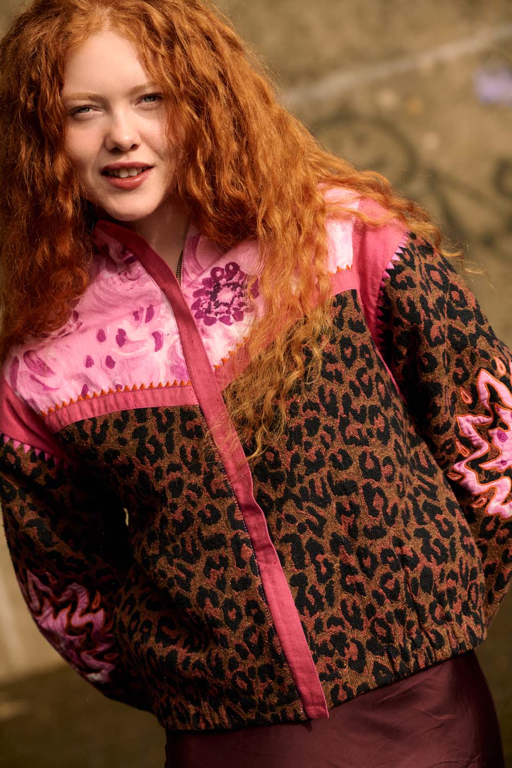 Carrie Jacket in Pink / Leopard