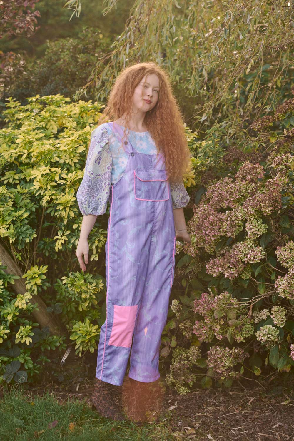 Clo Dungarees in Purple
