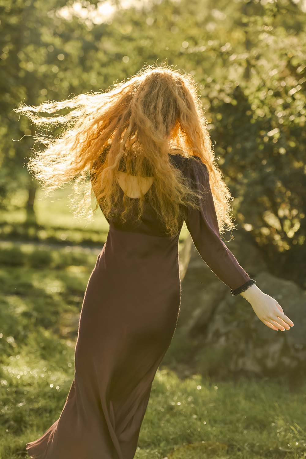 Edith Dress in Chocolate Brown