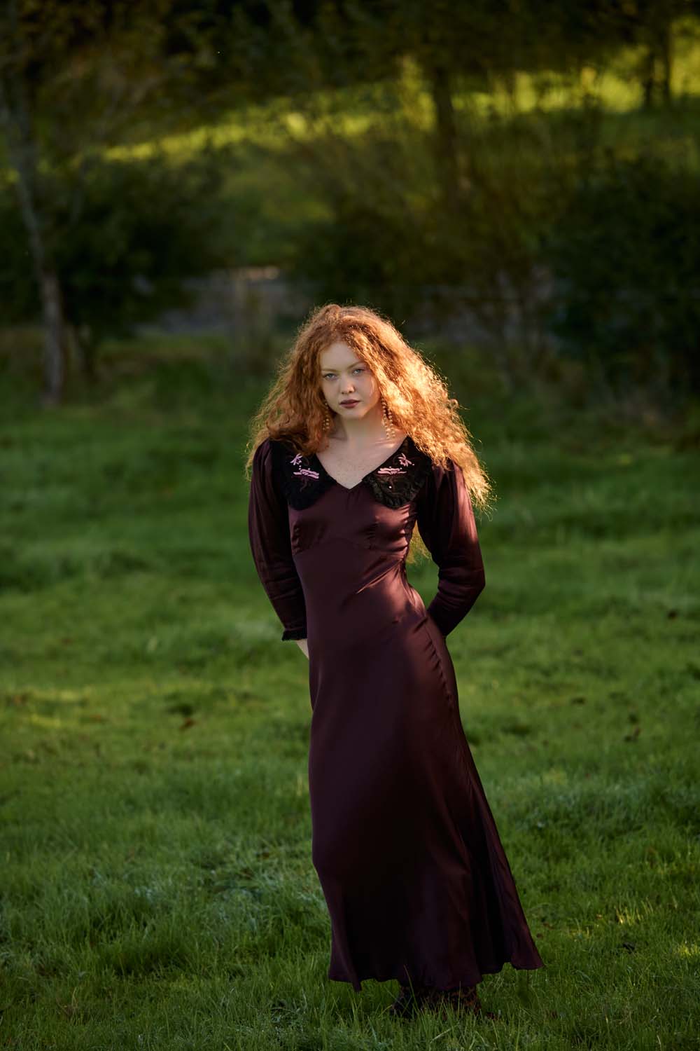 Edith Dress in Chocolate Brown