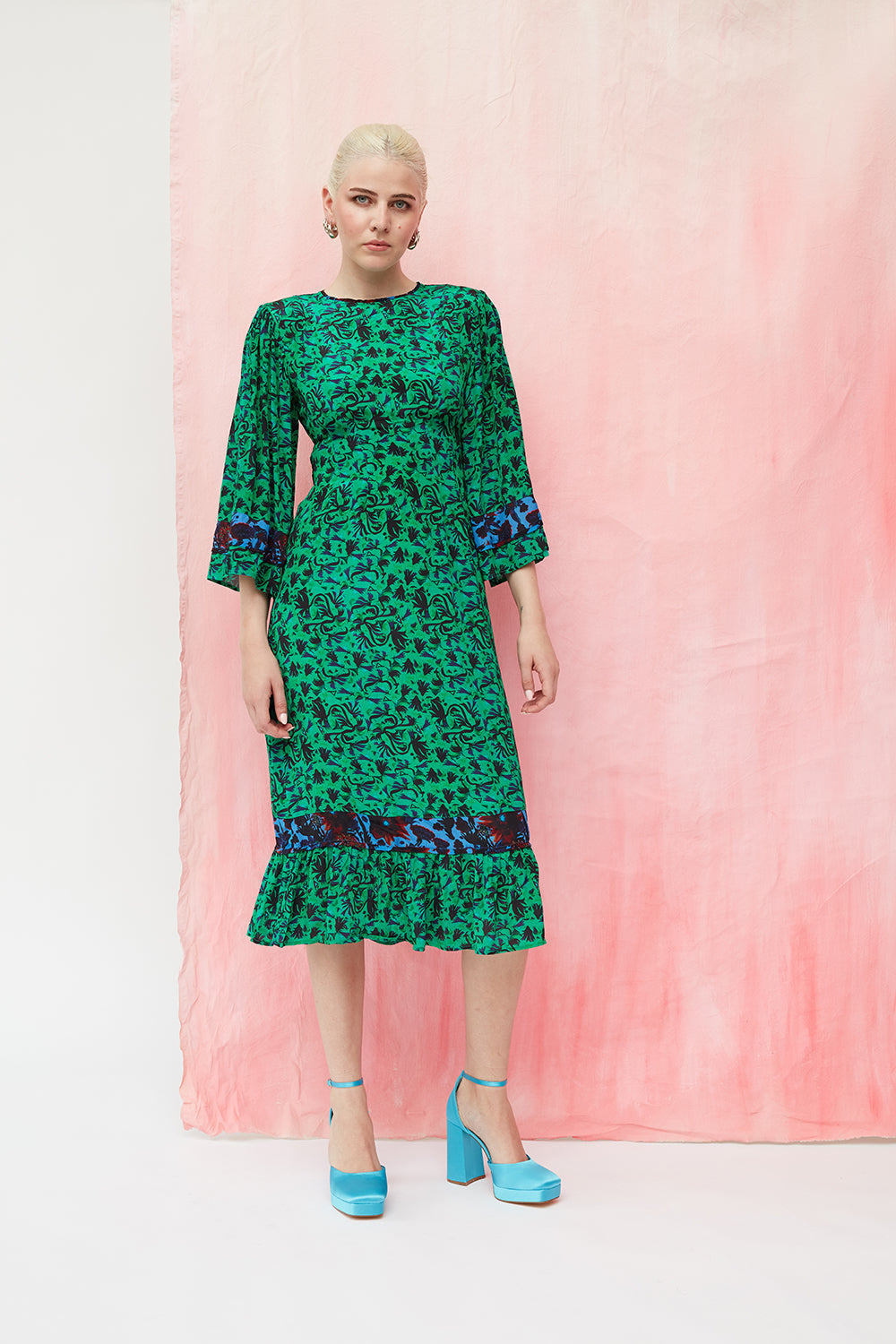 Lainey dress in green