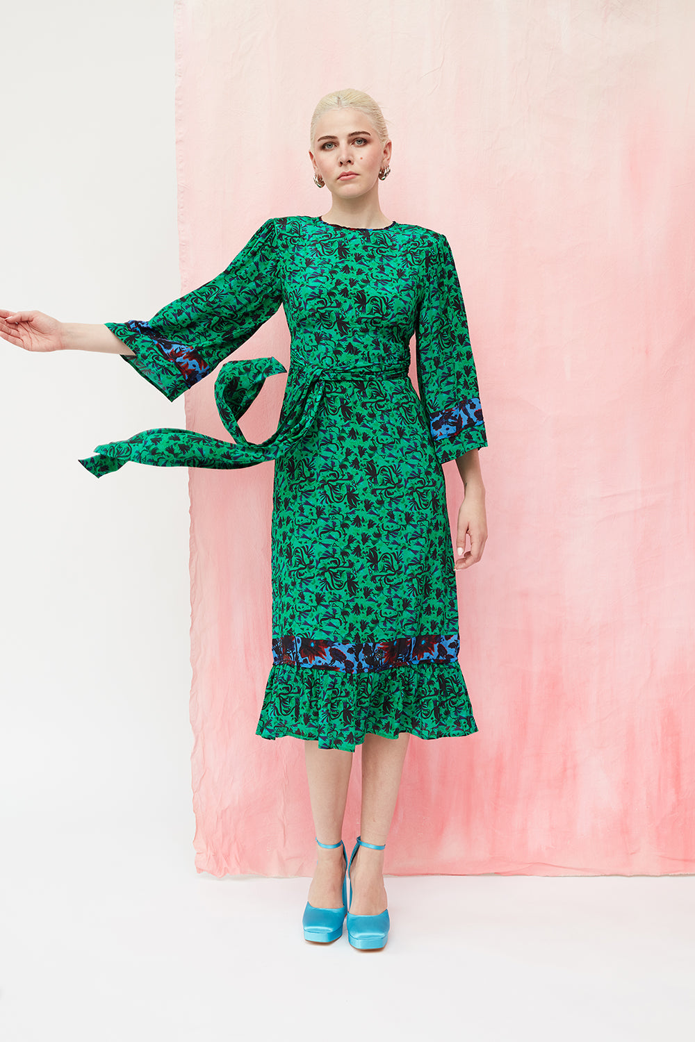 Lainey dress in green