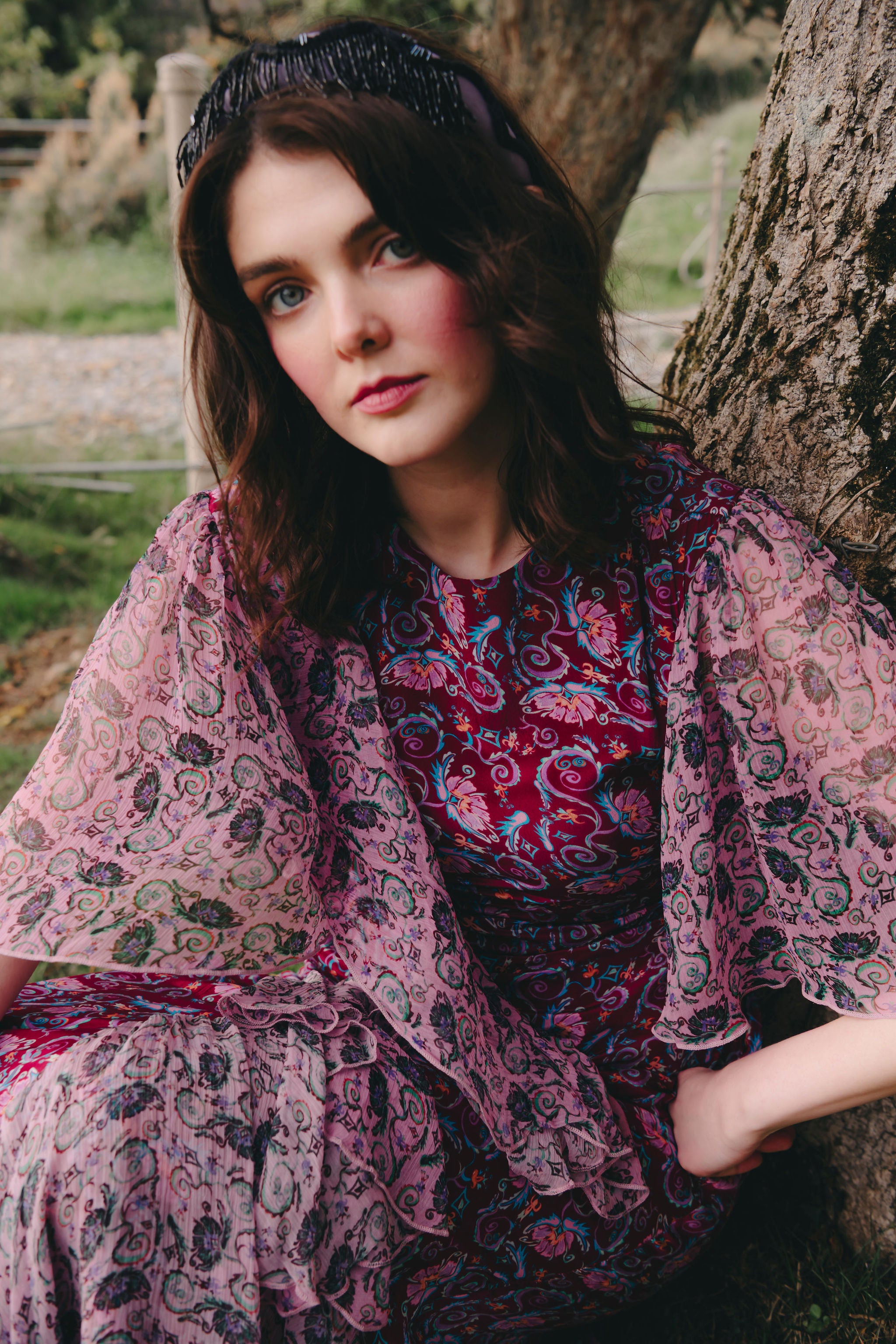 Marilyn Dress in contrast prints