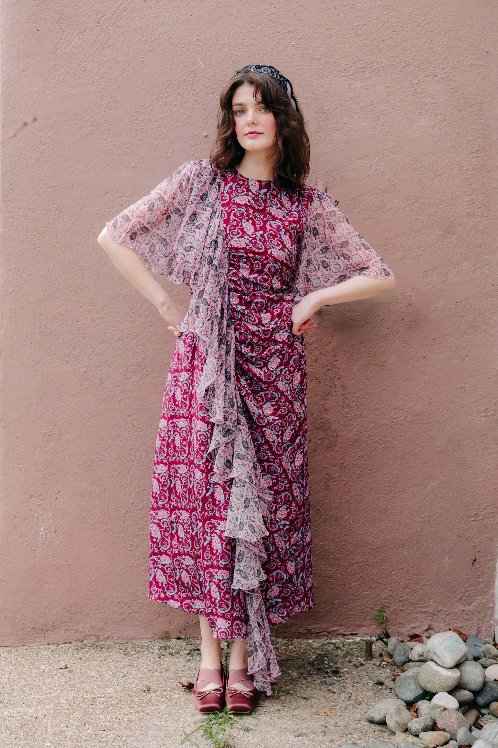 Marilyn Dress in contrast prints