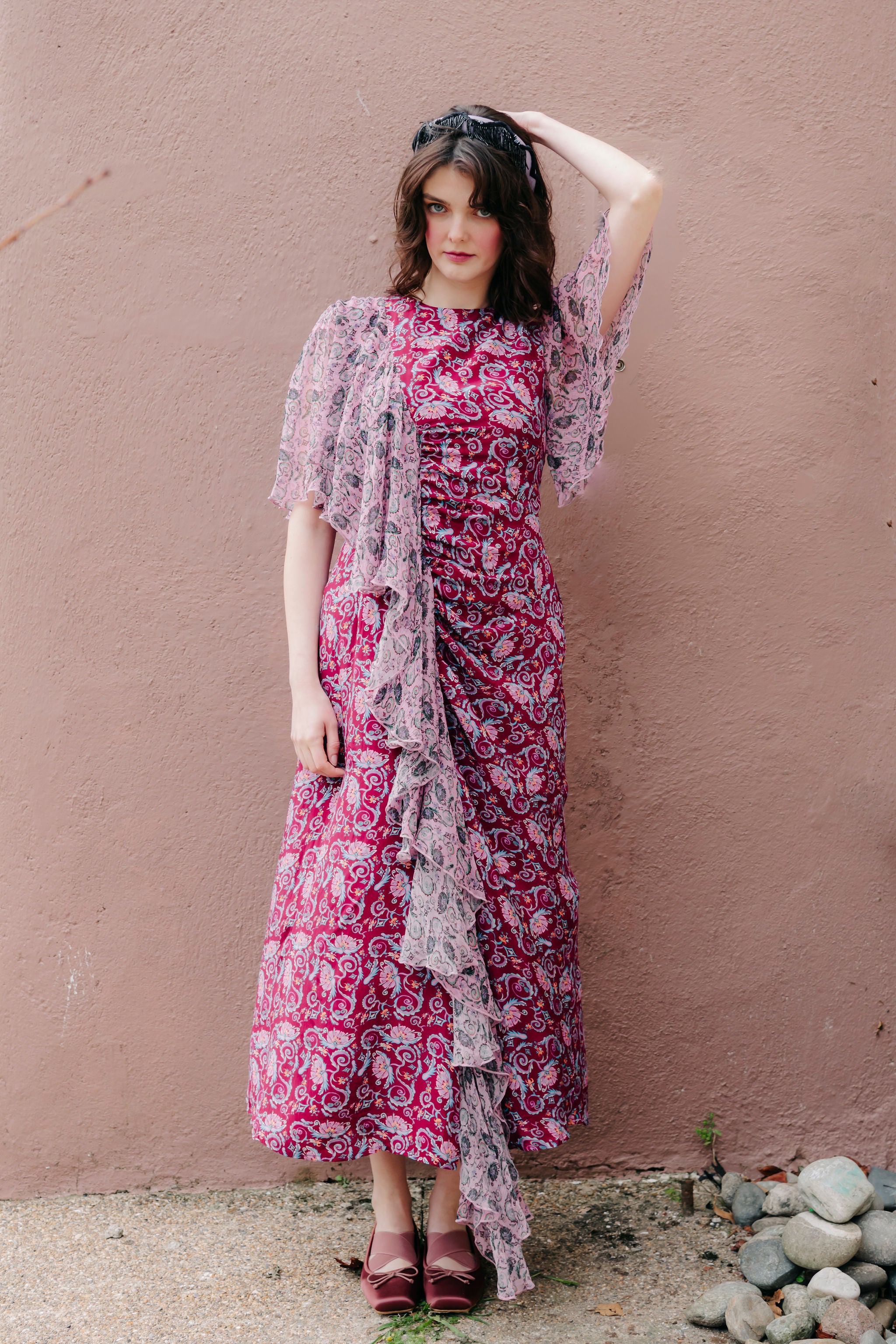 Marilyn Dress in contrast prints