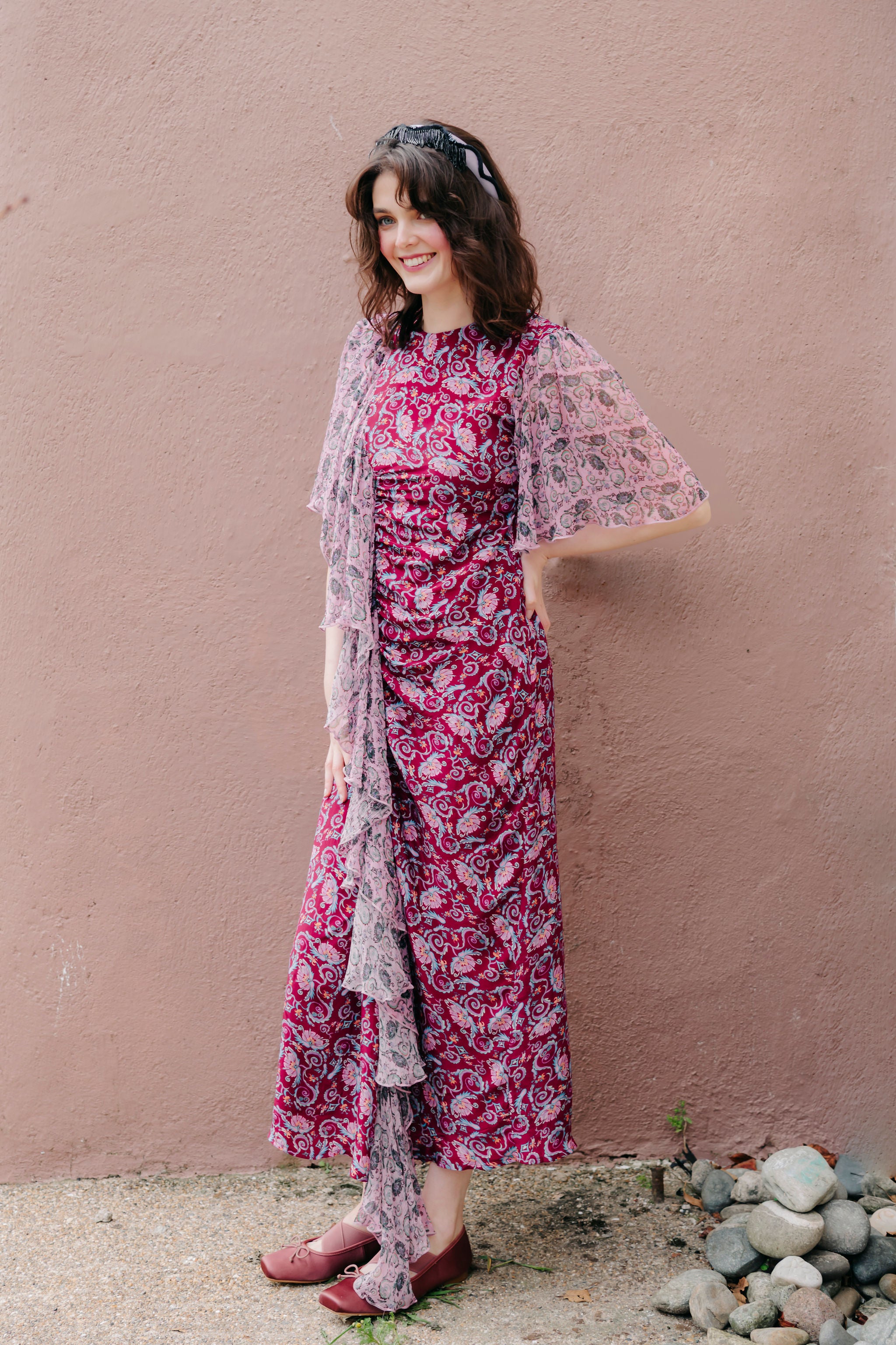 Marilyn Dress in contrast prints