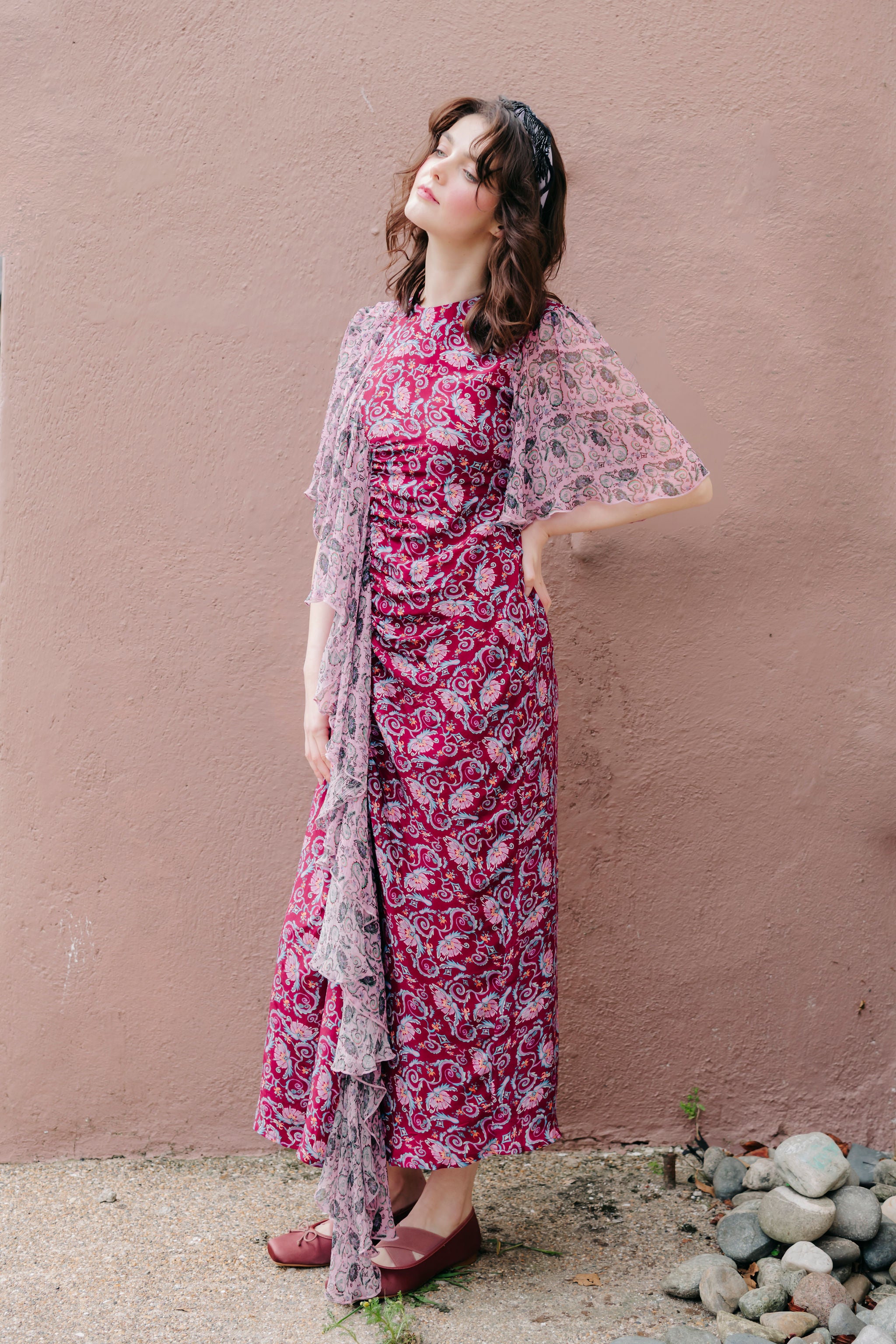 Marilyn Dress in contrast prints