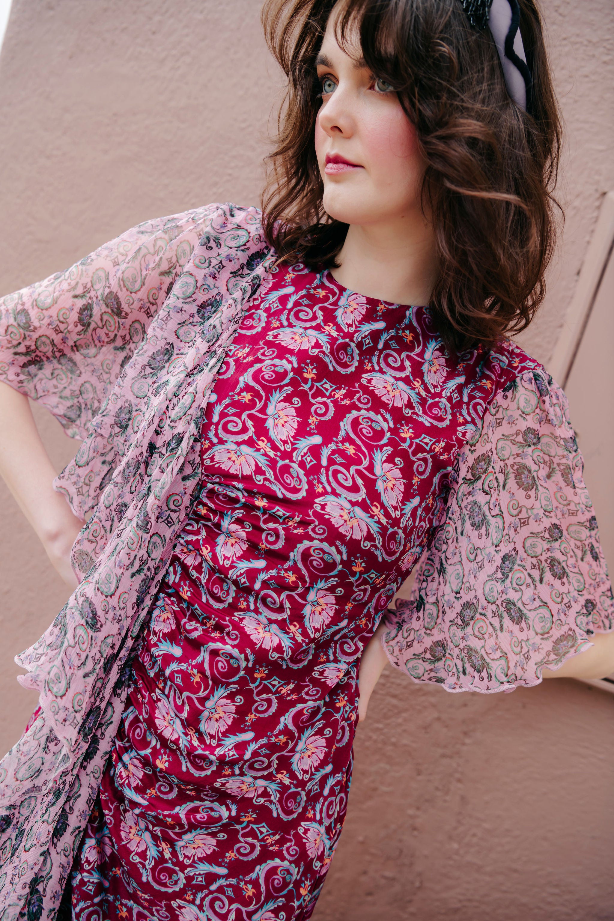 Marilyn Dress in contrast prints