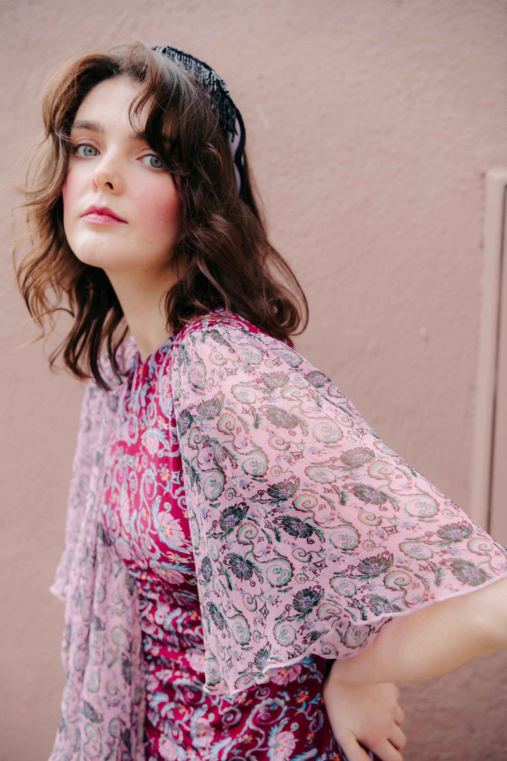 Marilyn Dress in contrast prints