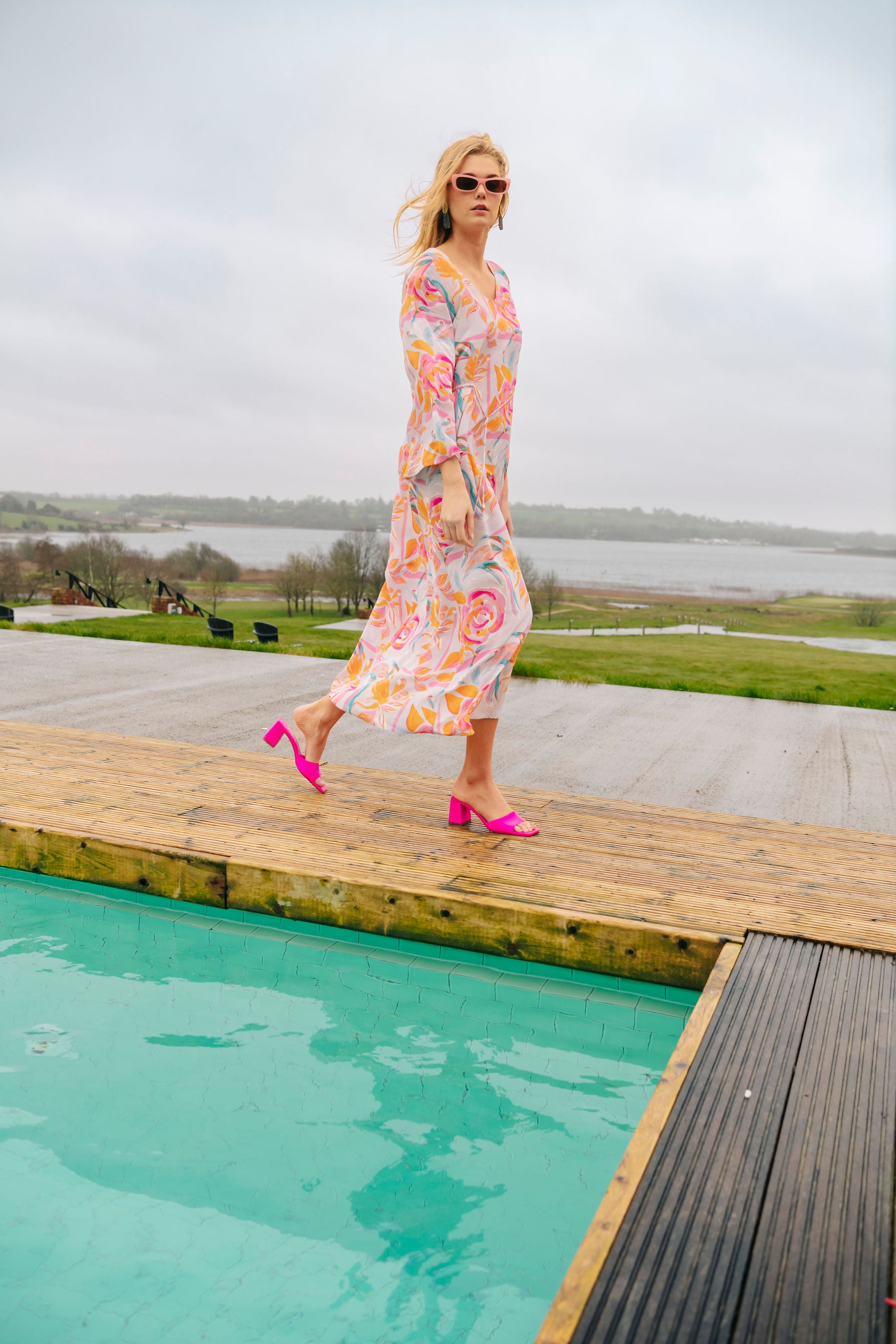 Fianna Dress in multi print