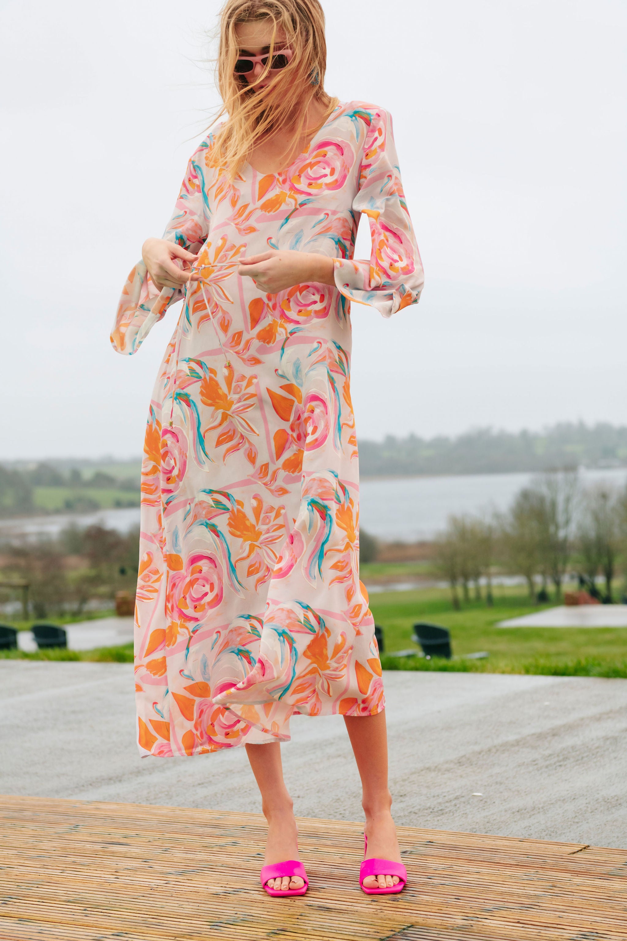 Fianna Dress in multi print