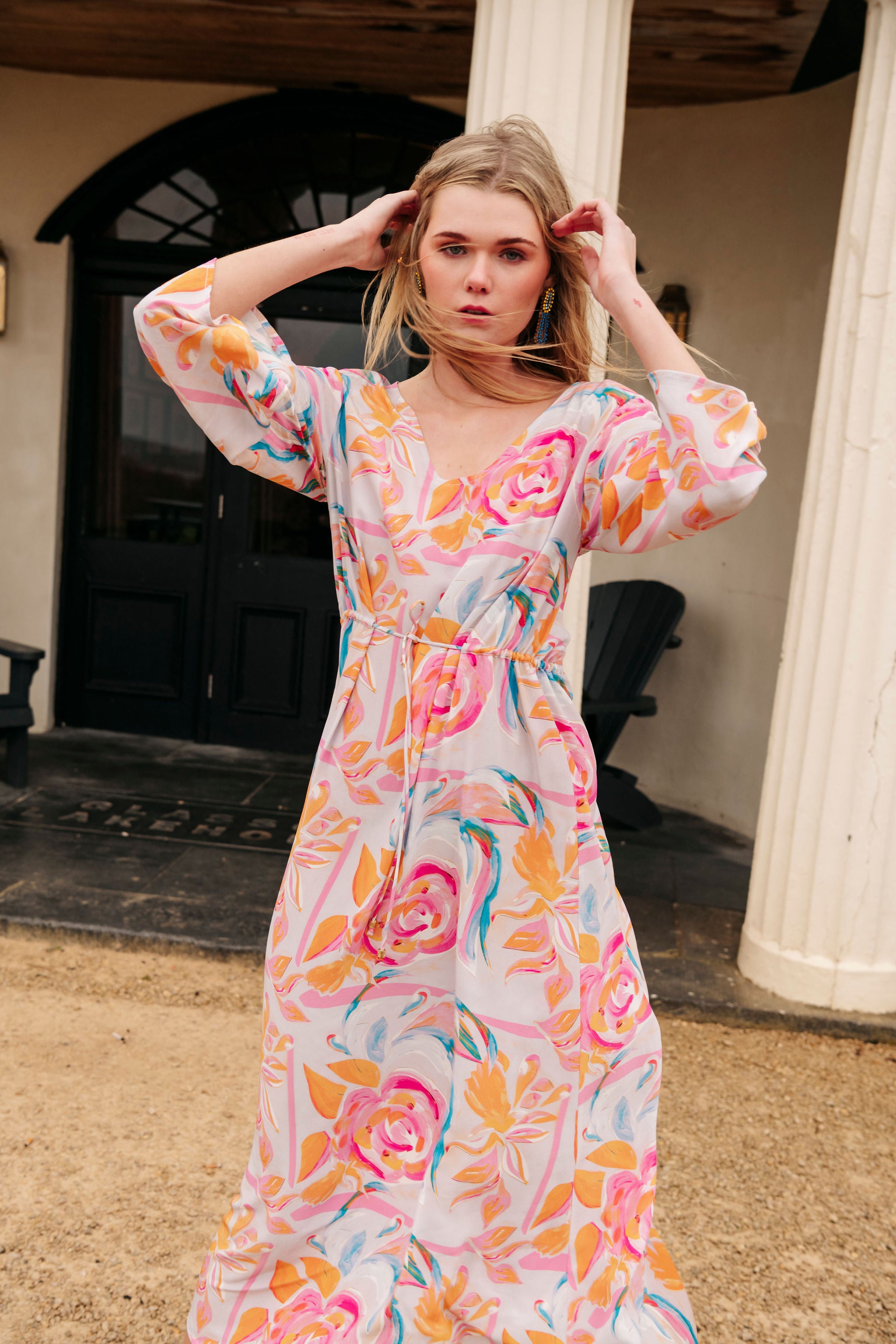 Fianna Dress in multi print