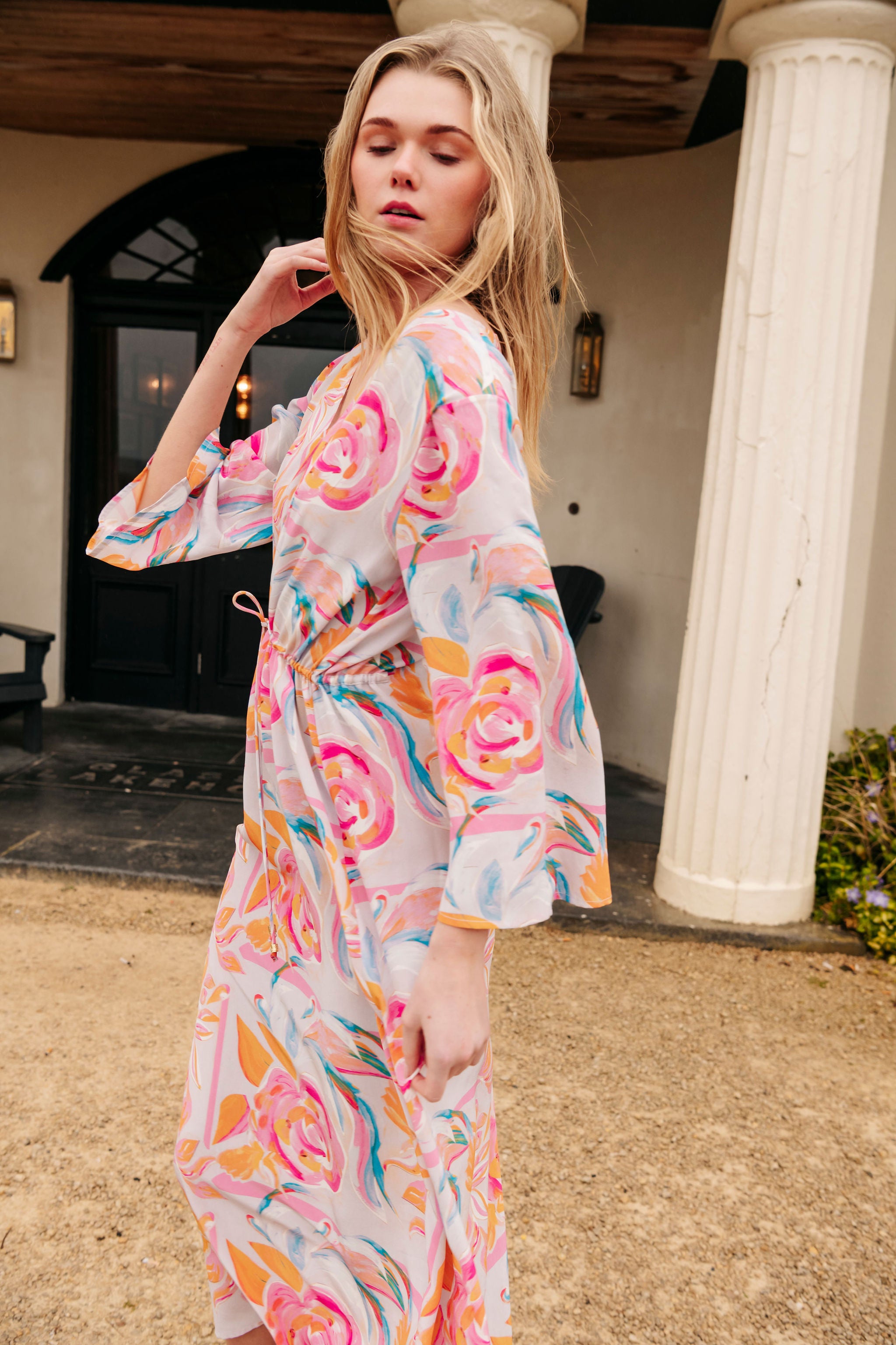 Fianna Dress in multi print