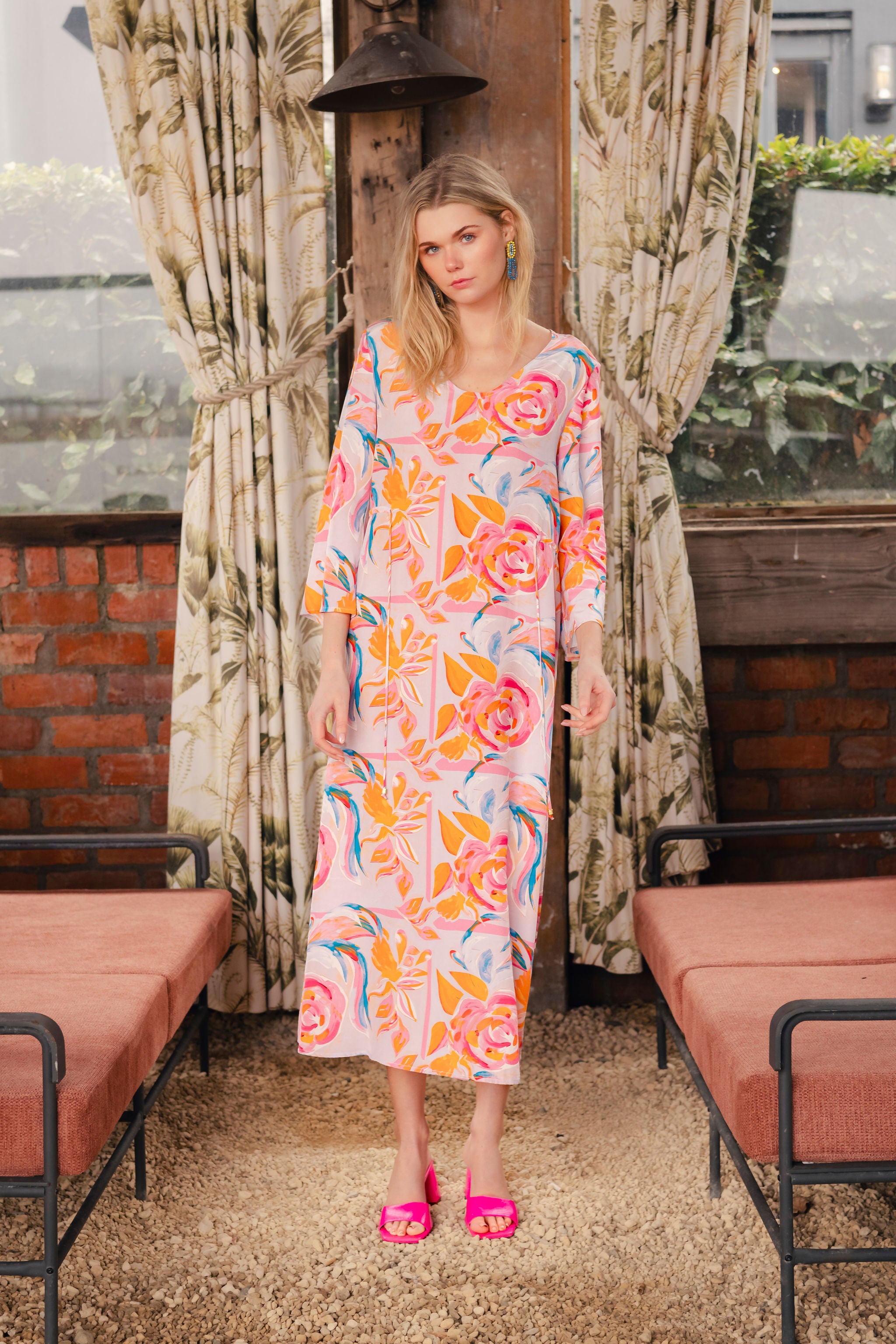 Fianna Dress in multi print