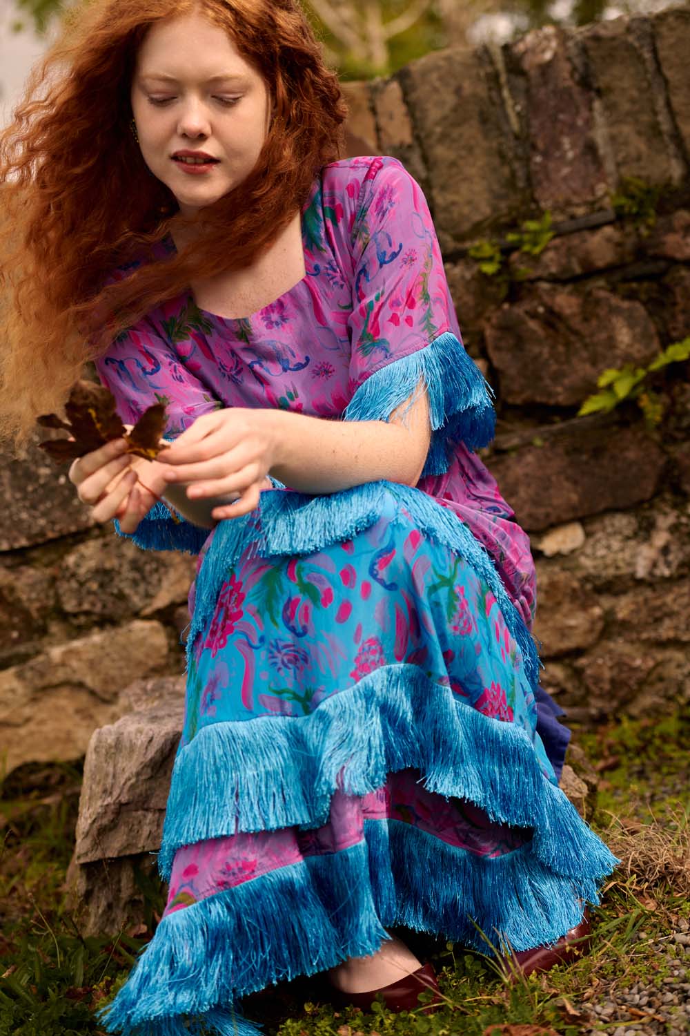 Silvana Dress in Purple Print
