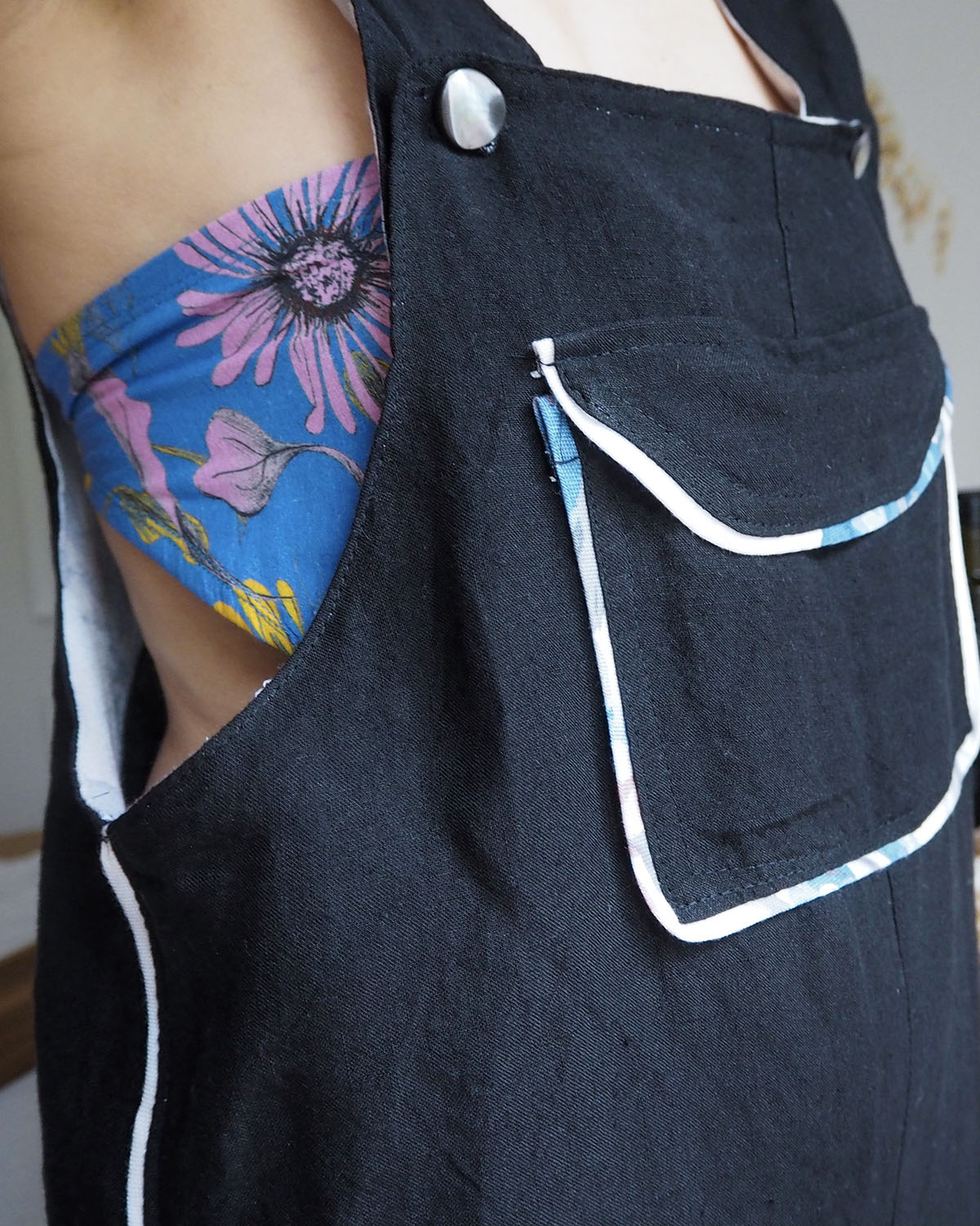 Black linen Clo dungarees5