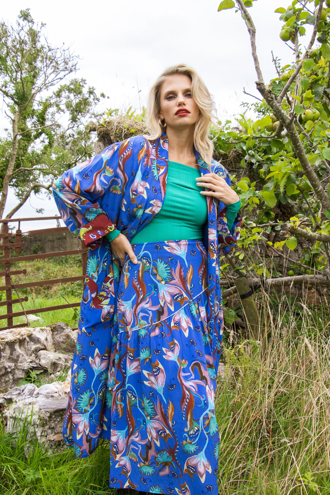 The Elle Kimono - Enchanted Blue