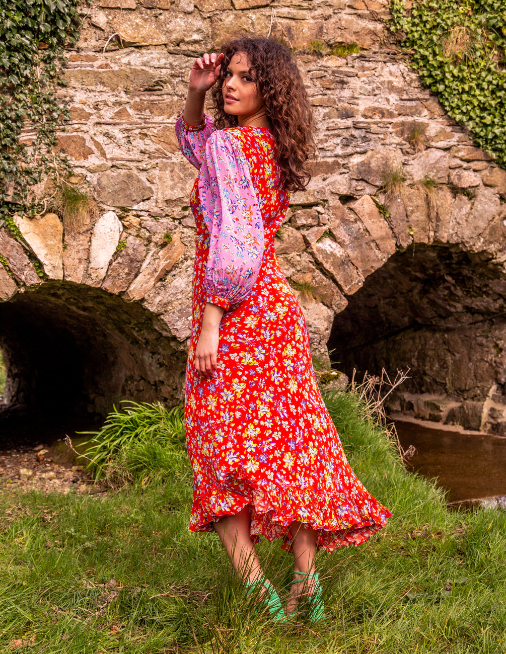 The Helena dress in red