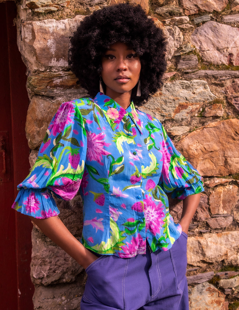 The Ingrid blouse in blue