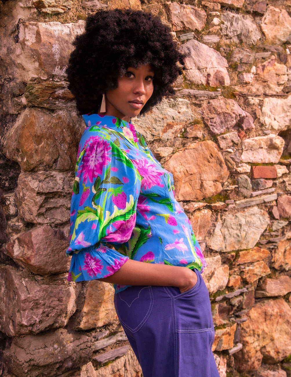 The Ingrid blouse in blue
