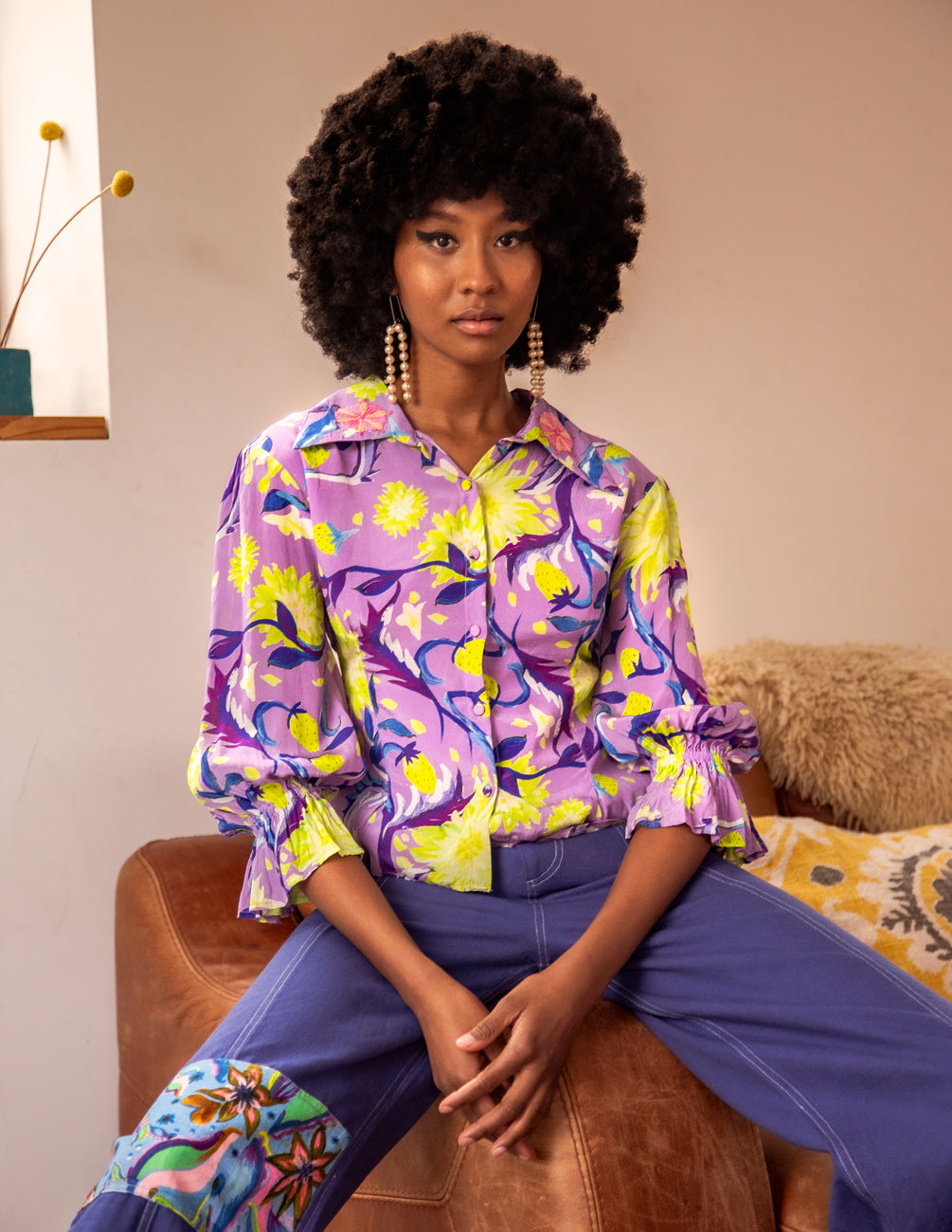 The Ingrid blouse in lilac
