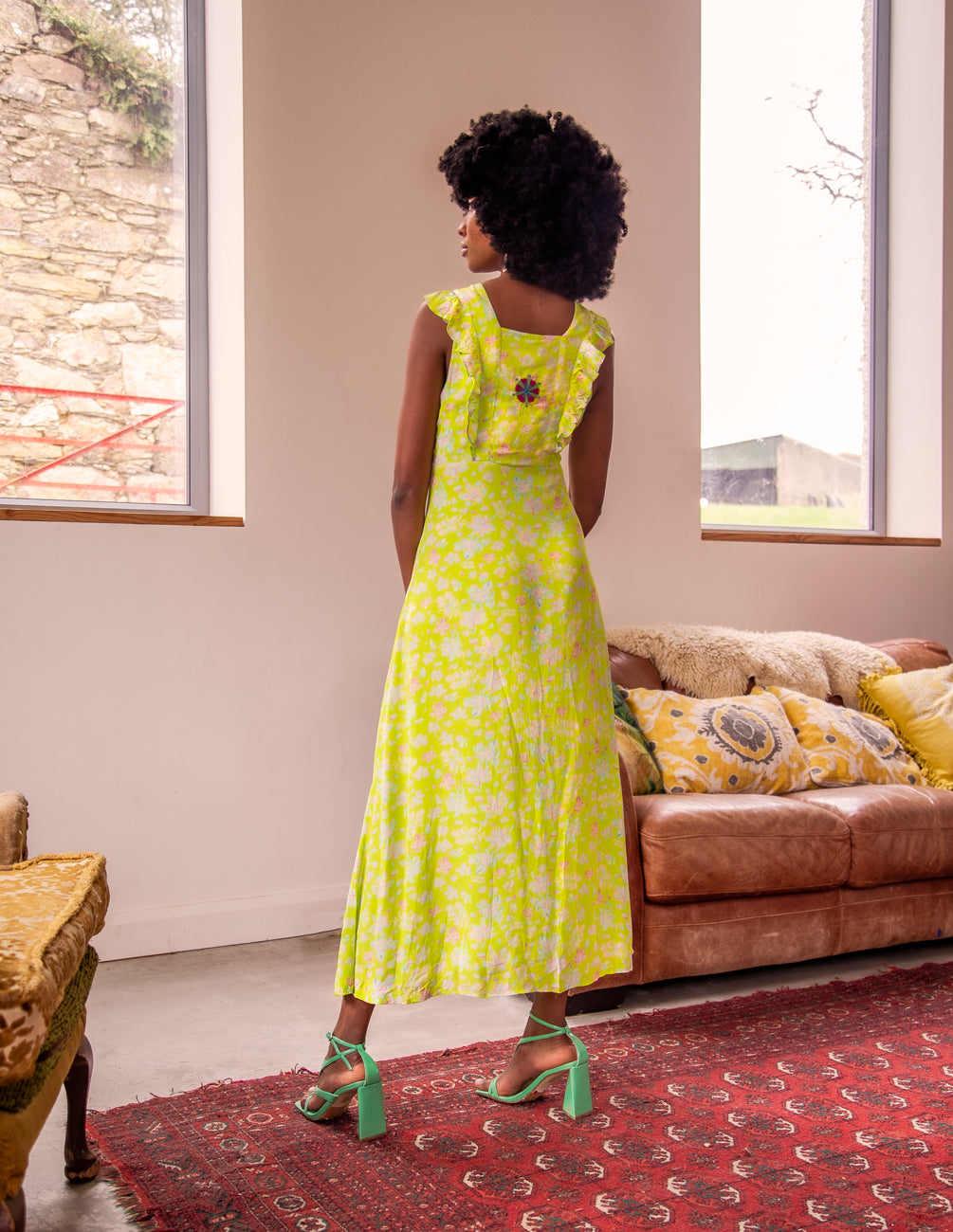 The Melanie dress in lime