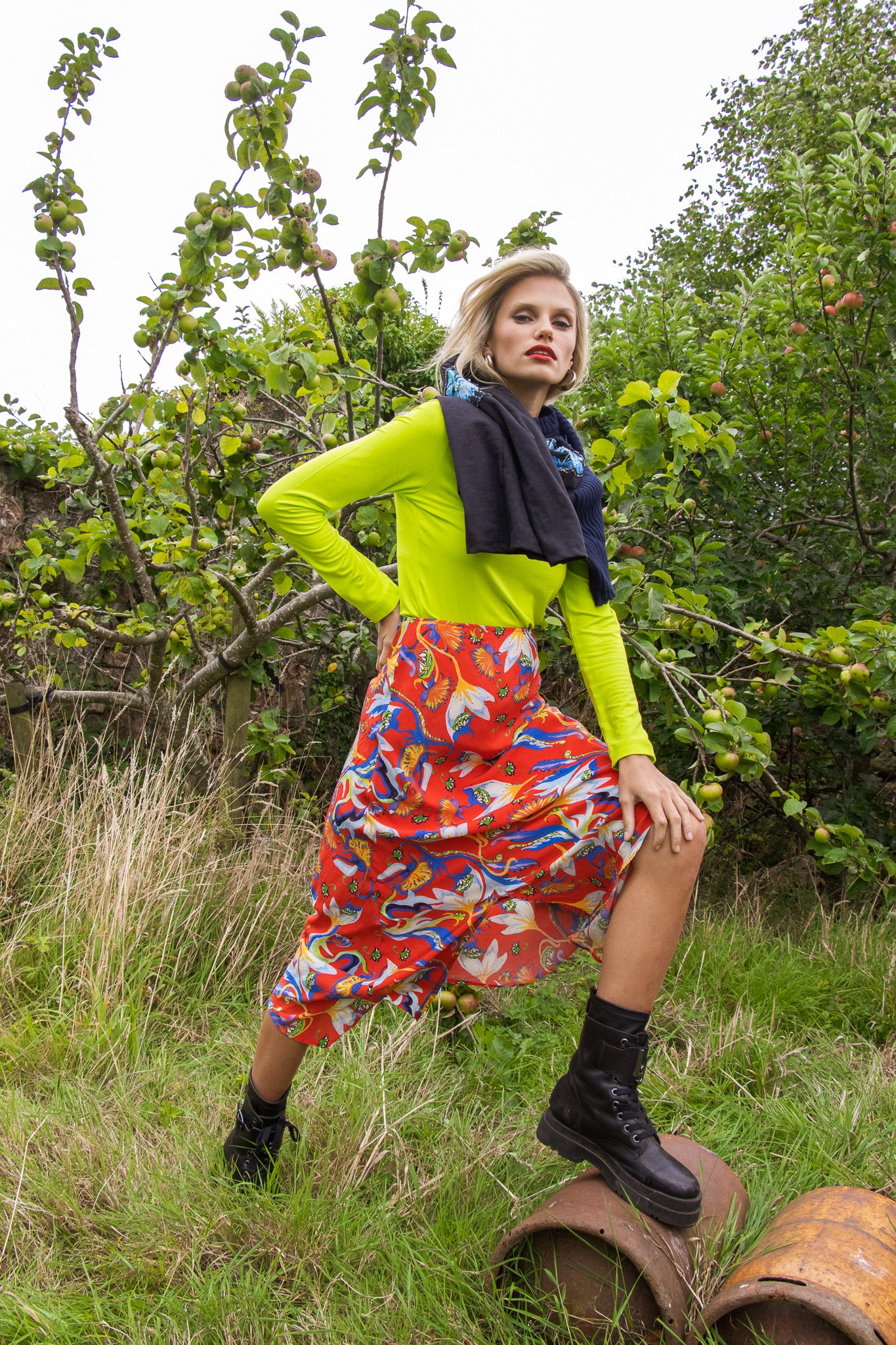 Rachel midi skirt (red)