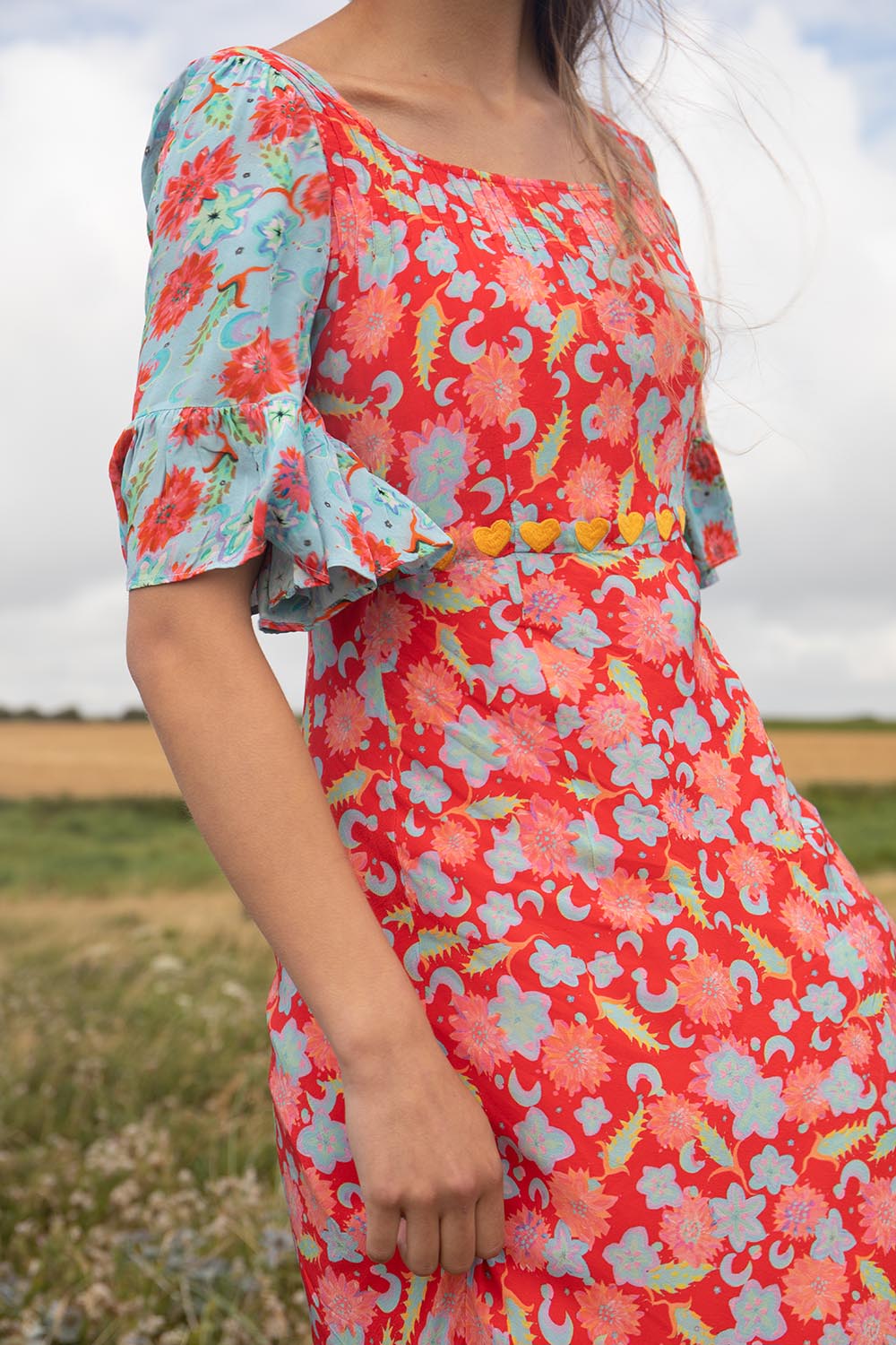 Ferifolk Ellie dress red 04