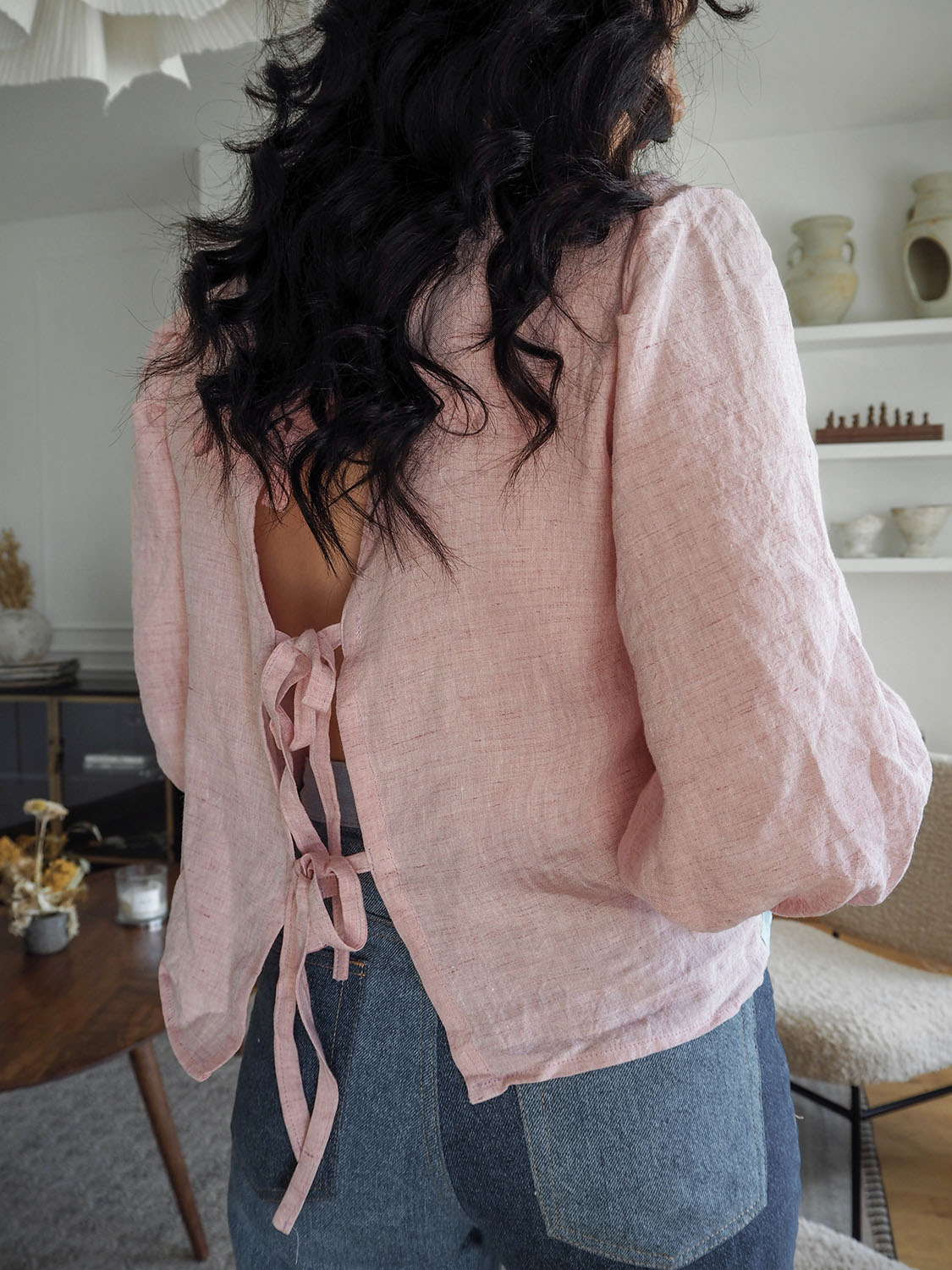 Ruthie patchwork linen top4