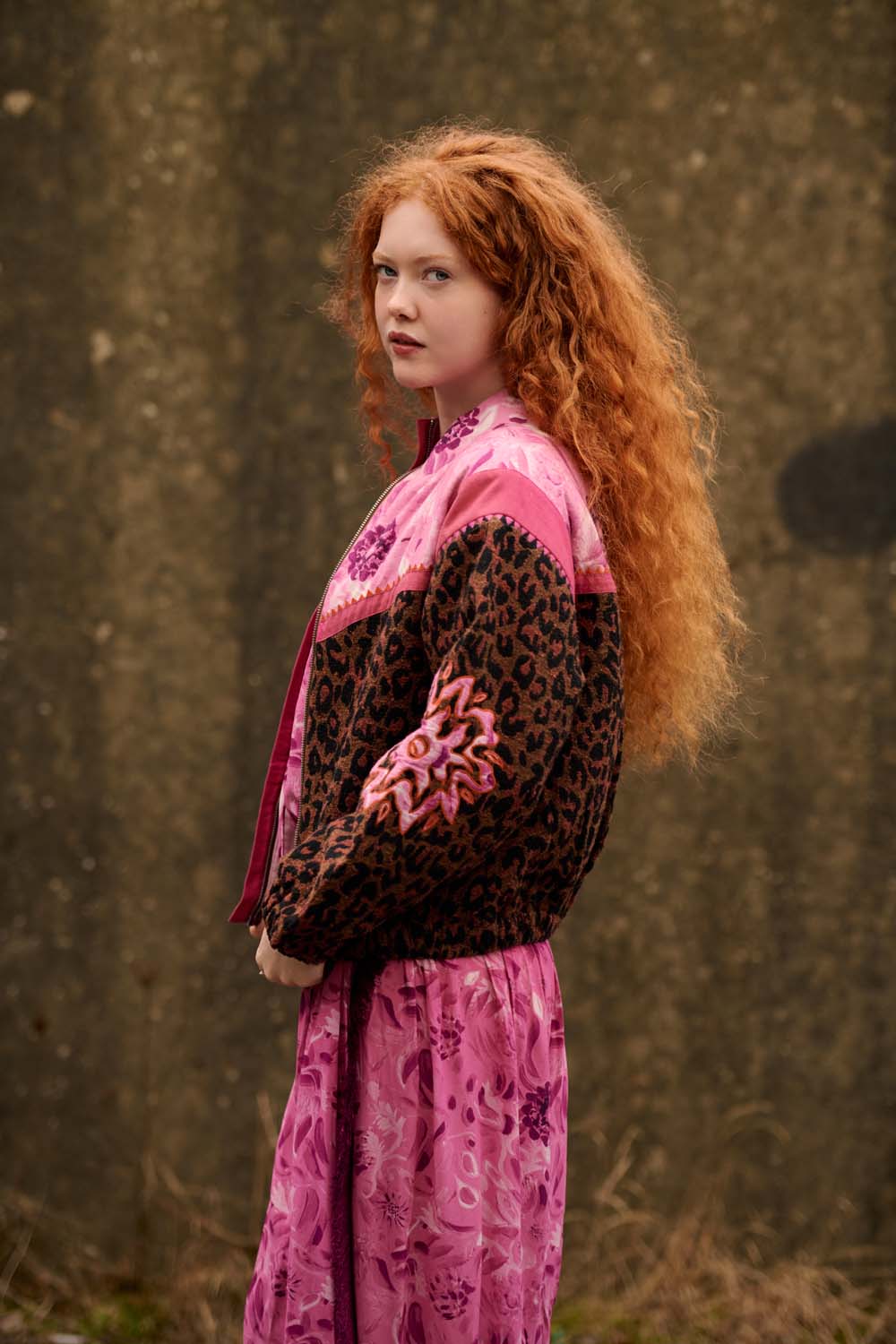 Carrie Jacket in Pink / Leopard