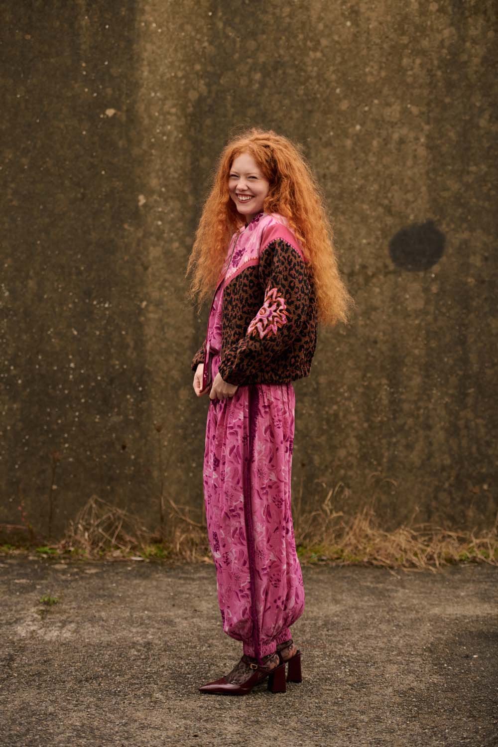 Carrie Jacket in Pink / Leopard