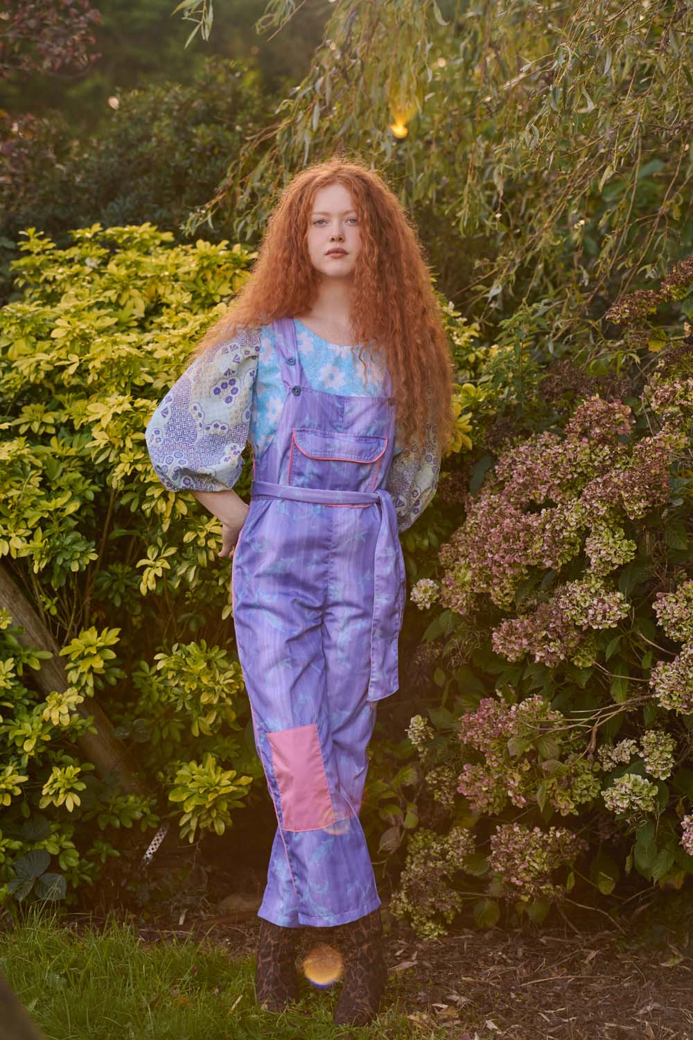Clo Dungarees in Purple