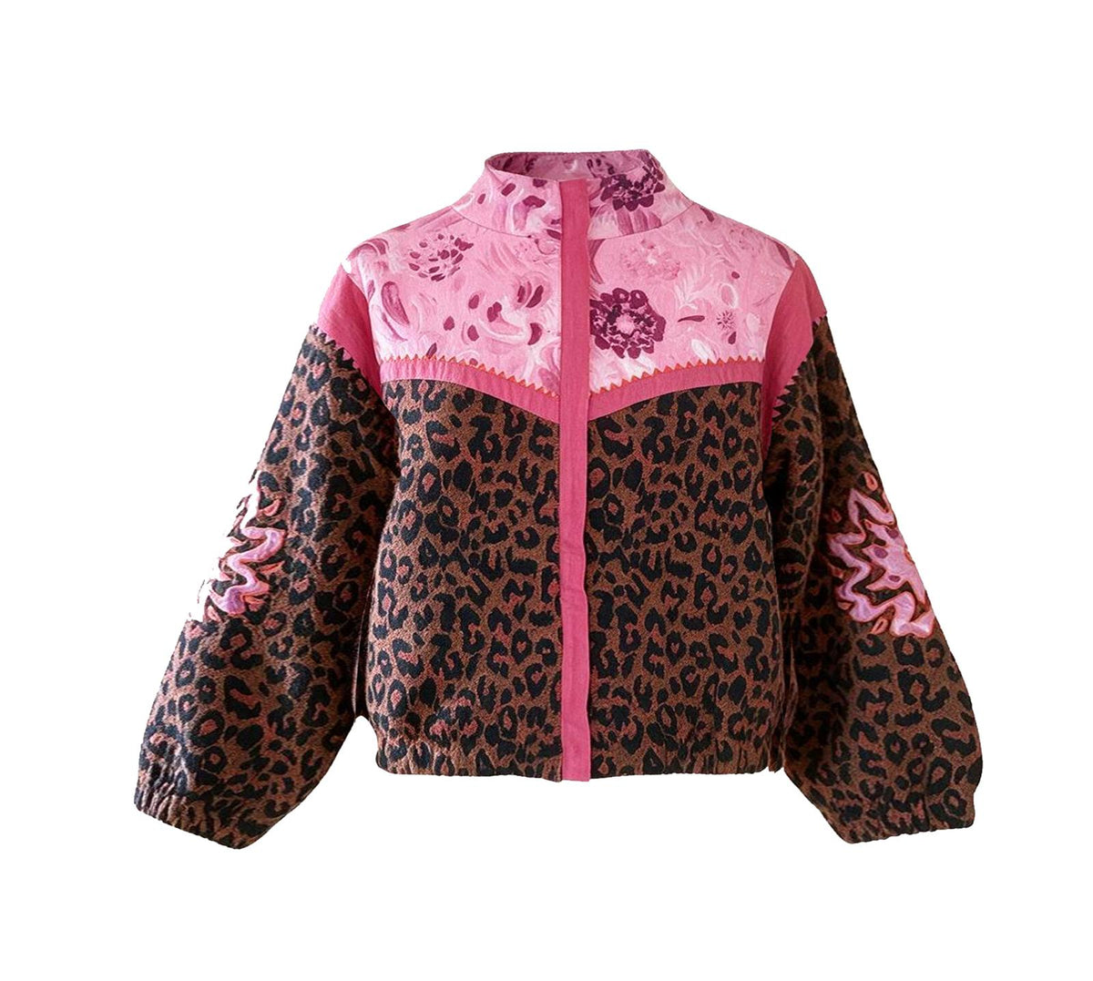 Carrie Jacket in Pink / Leopard
