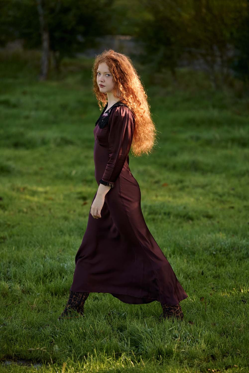 Edith Dress in Chocolate Brown