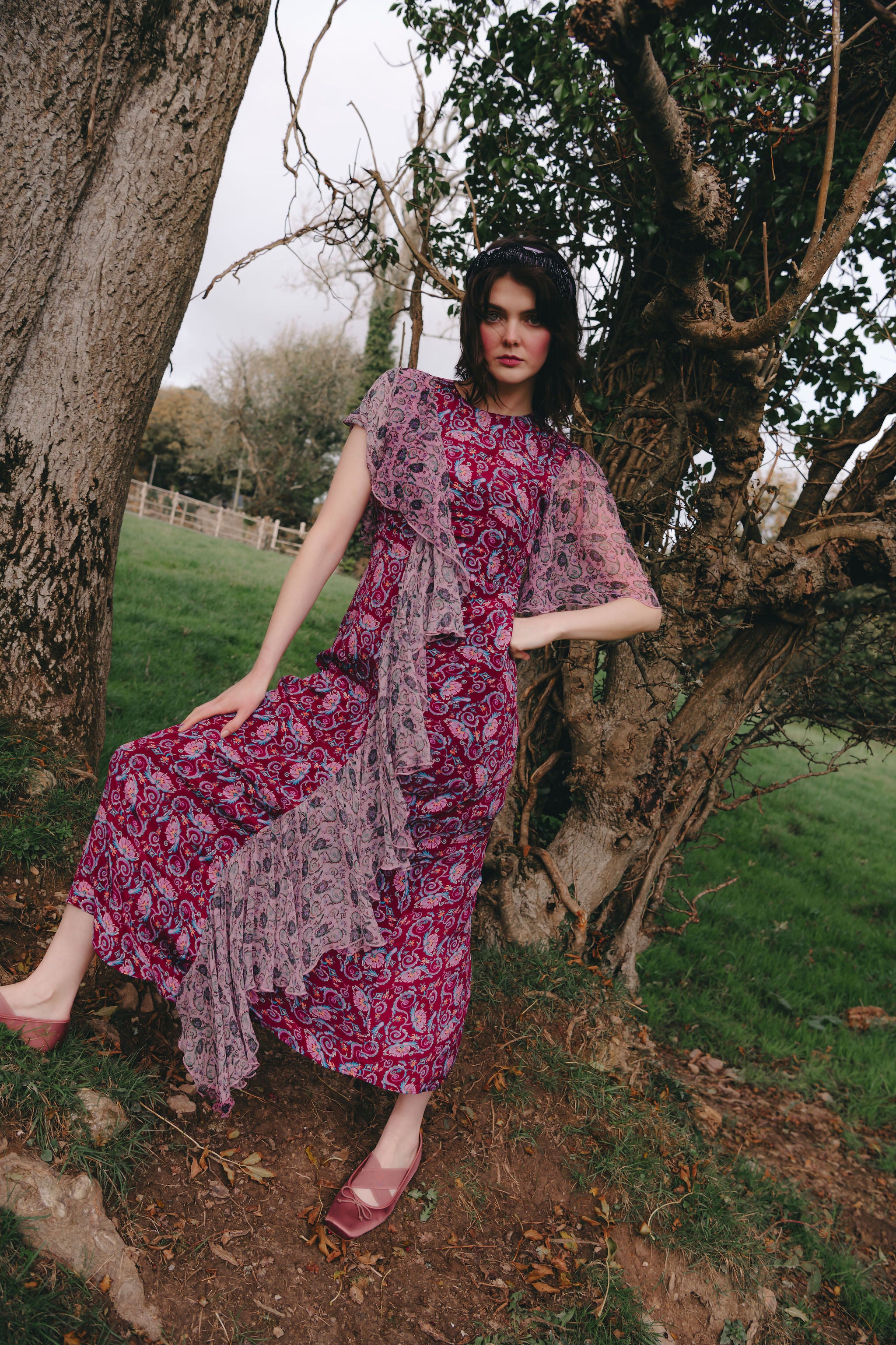 Marilyn Dress in contrast prints