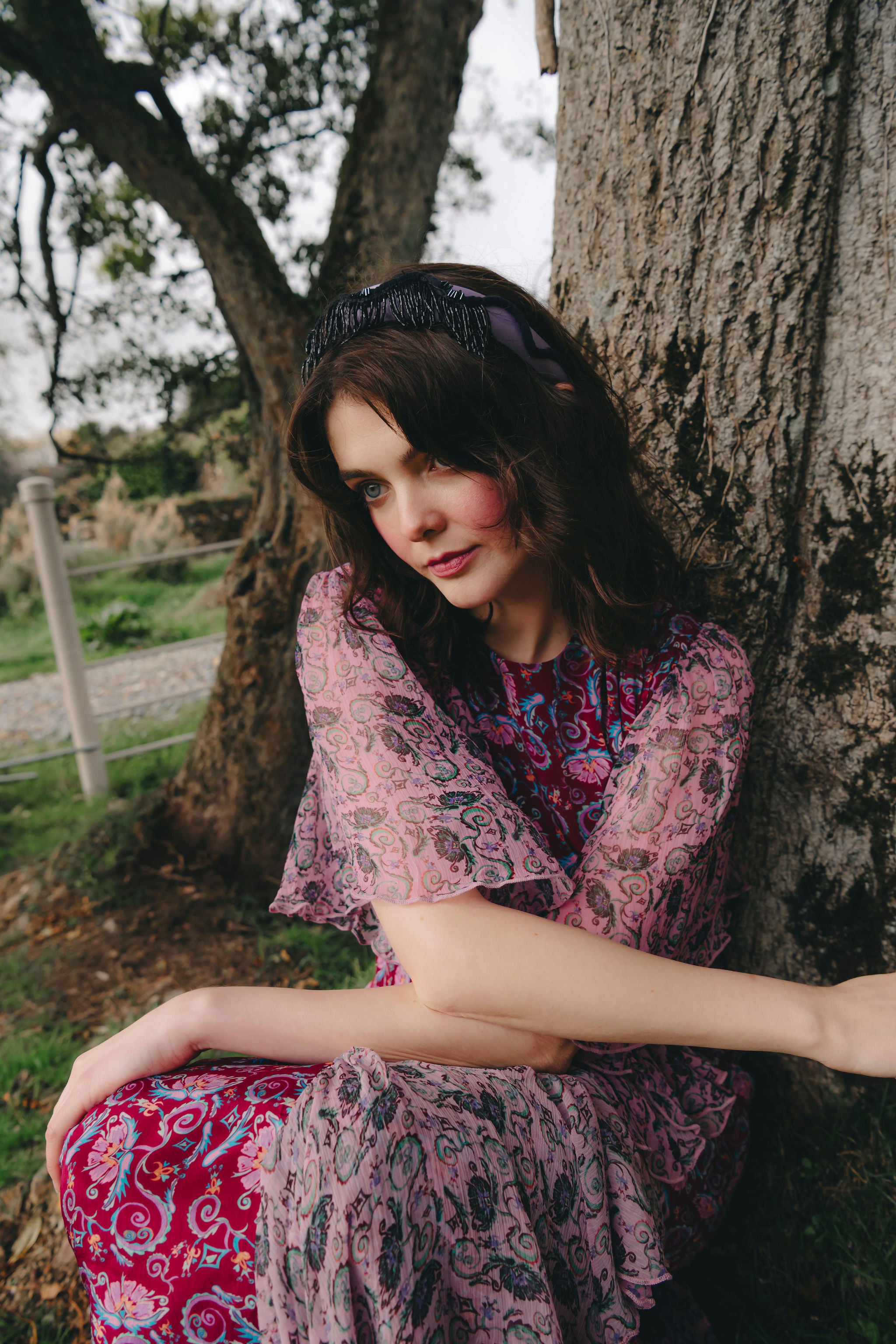 Marilyn Dress in contrast prints