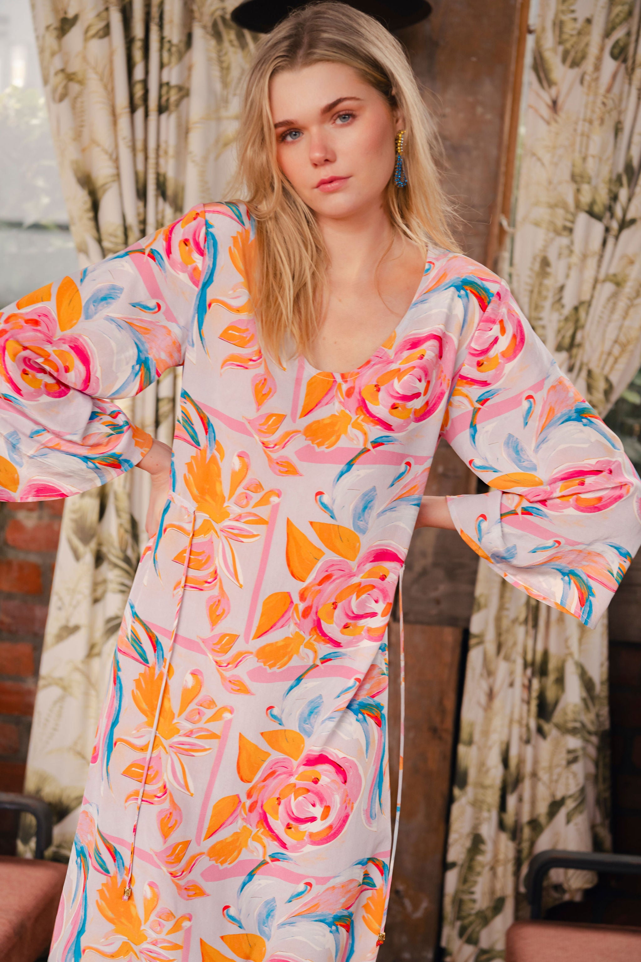 Fianna Dress in multi print