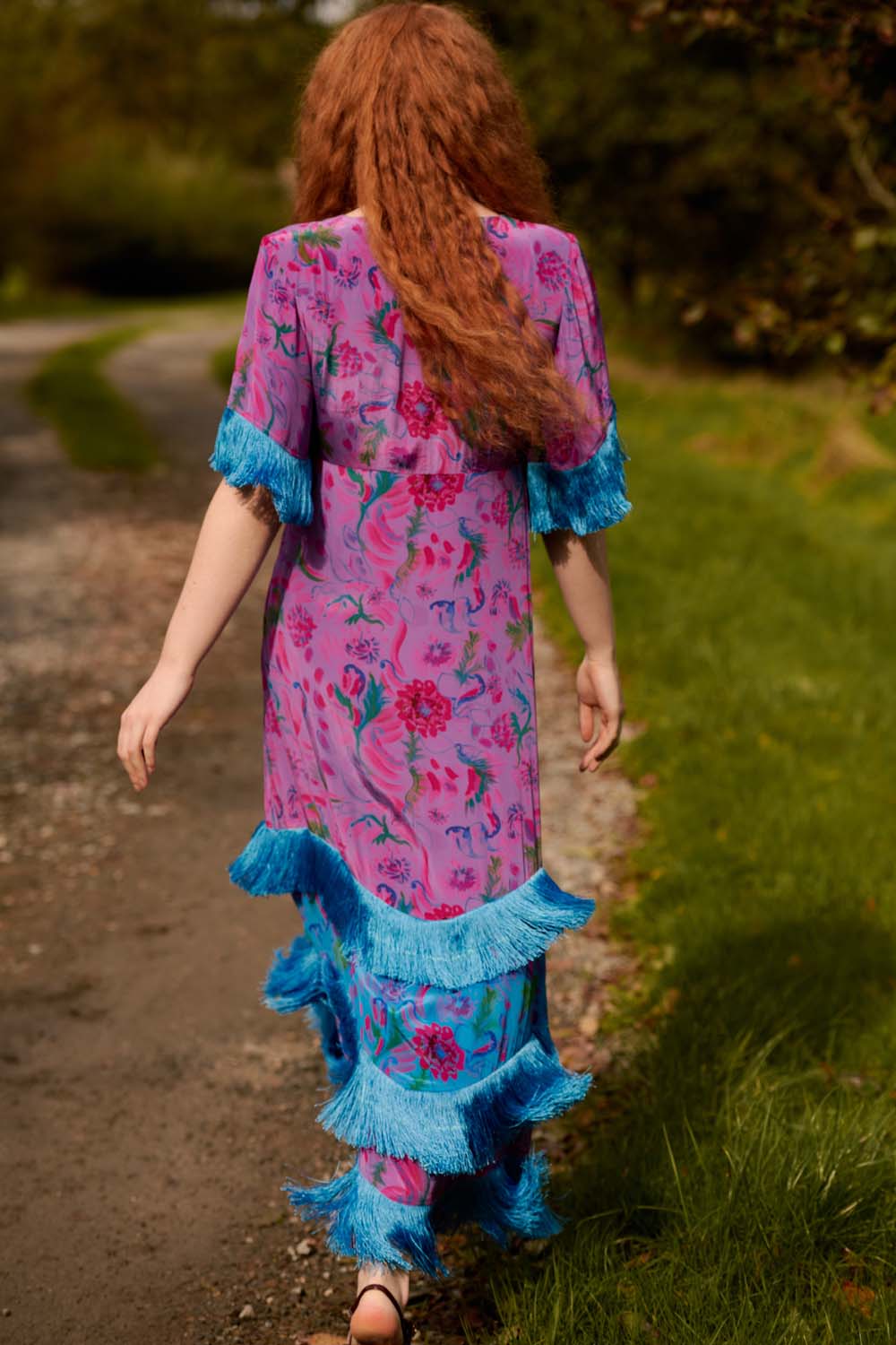 Silvana Dress in Purple Print