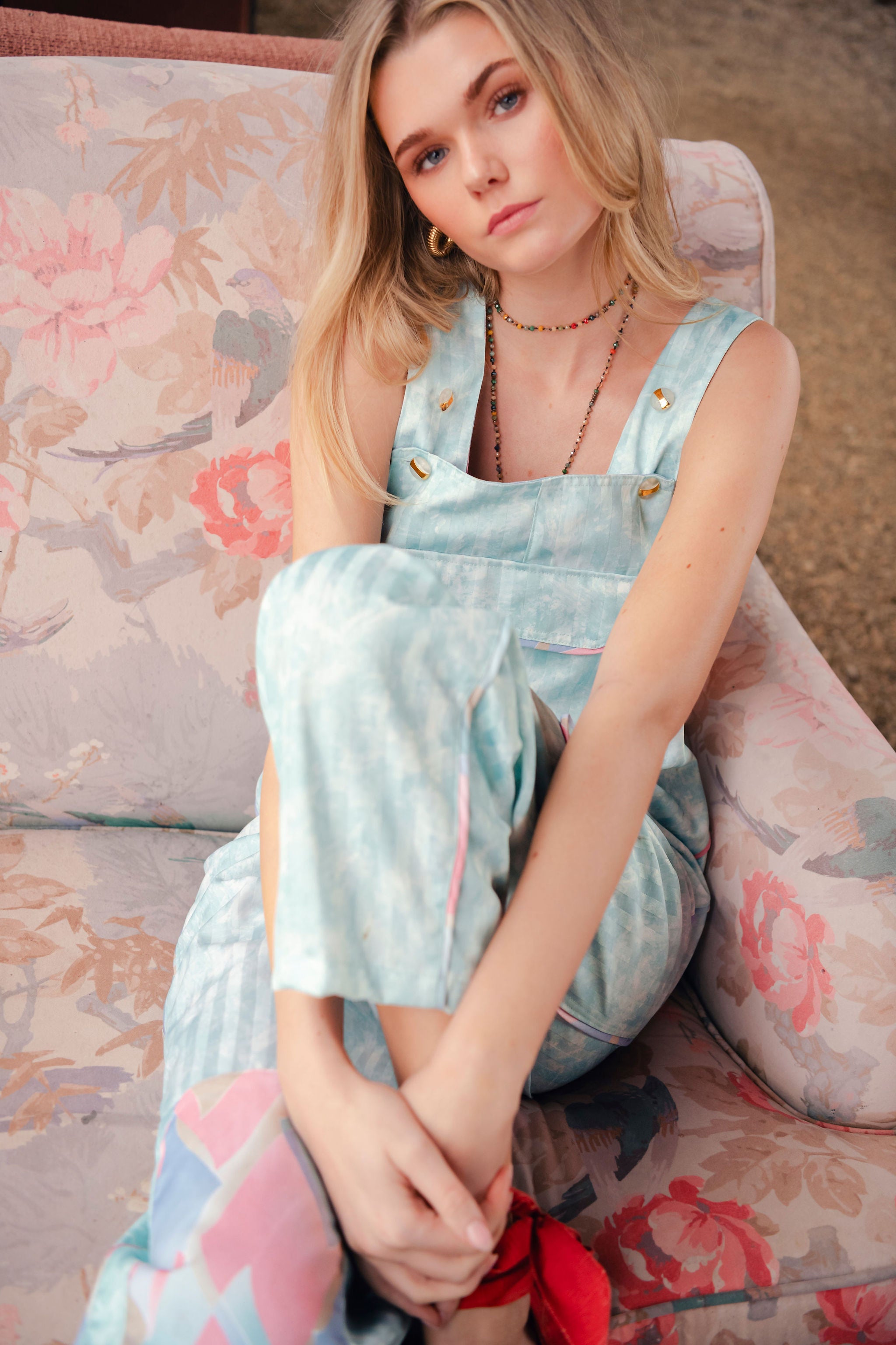 Clo Dungarees in Sky