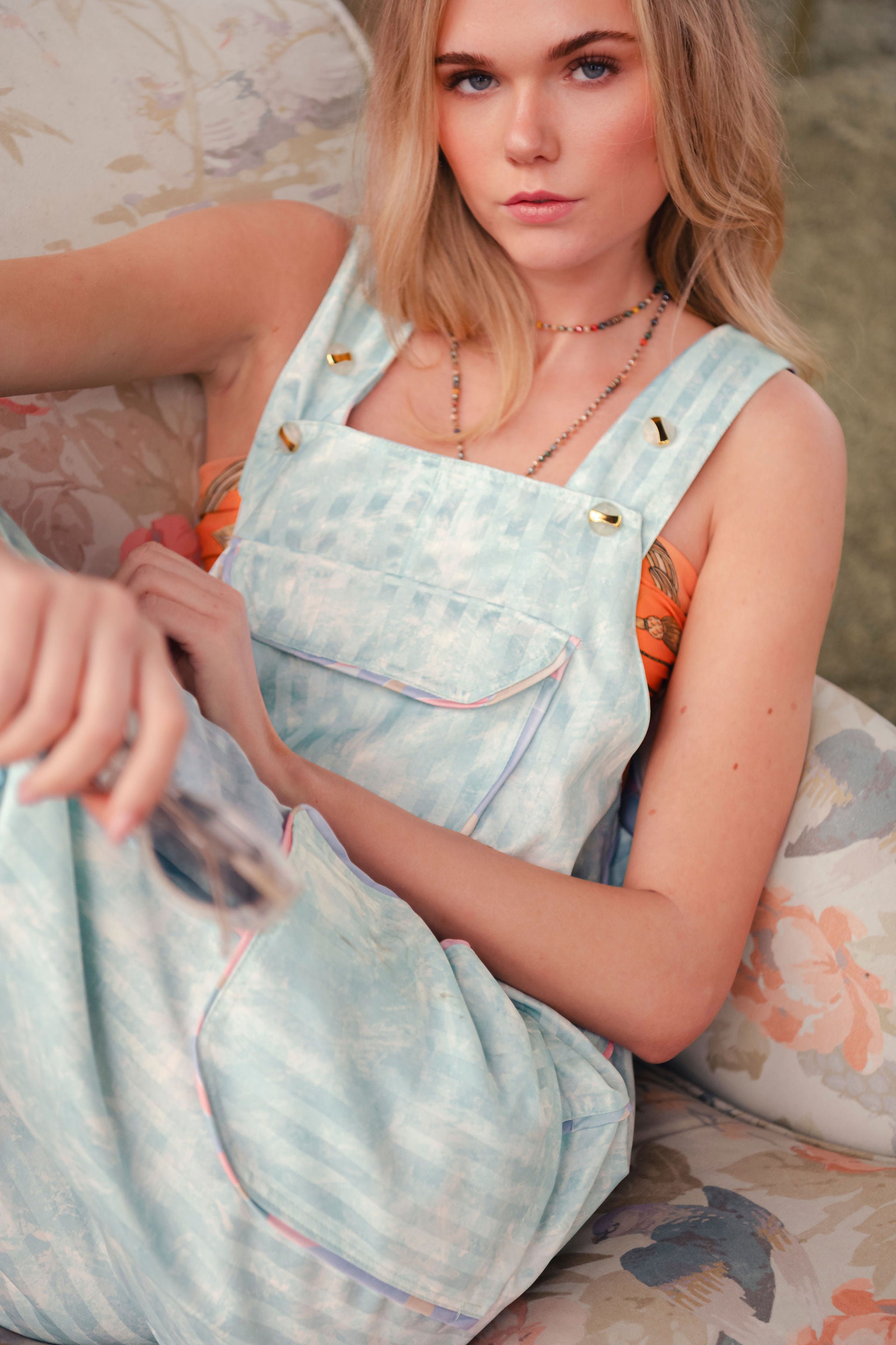 Clo Dungarees in Sky