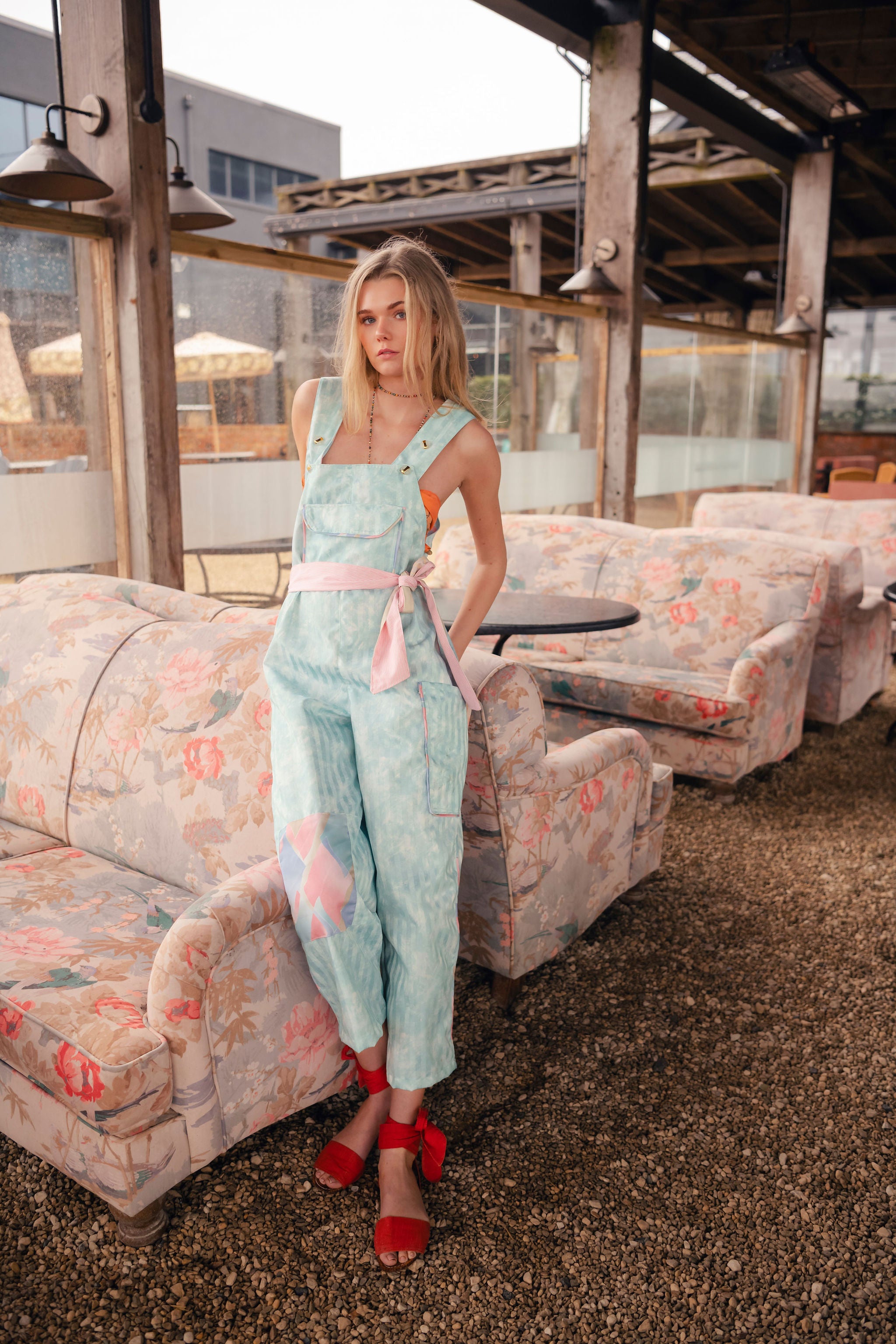 Clo Dungarees in Sky