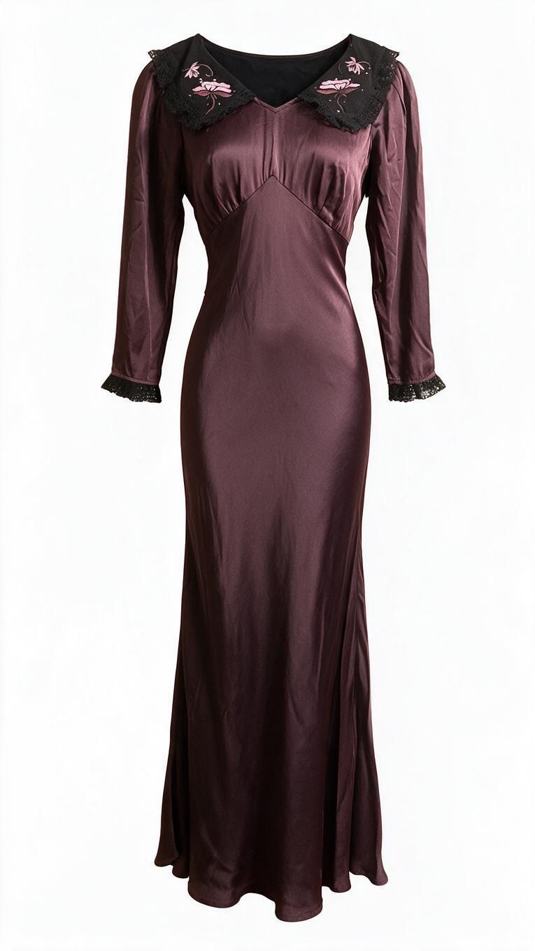 Edith Dress in Chocolate Brown