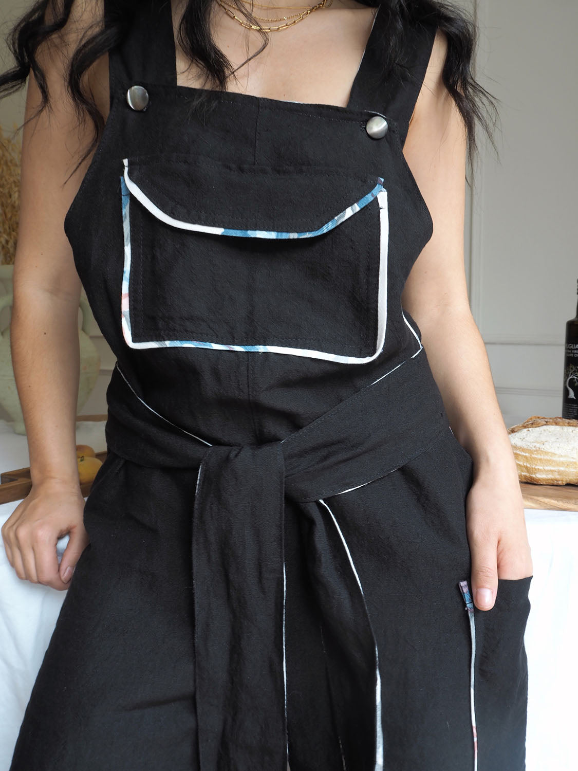Black linen Clo dungarees11