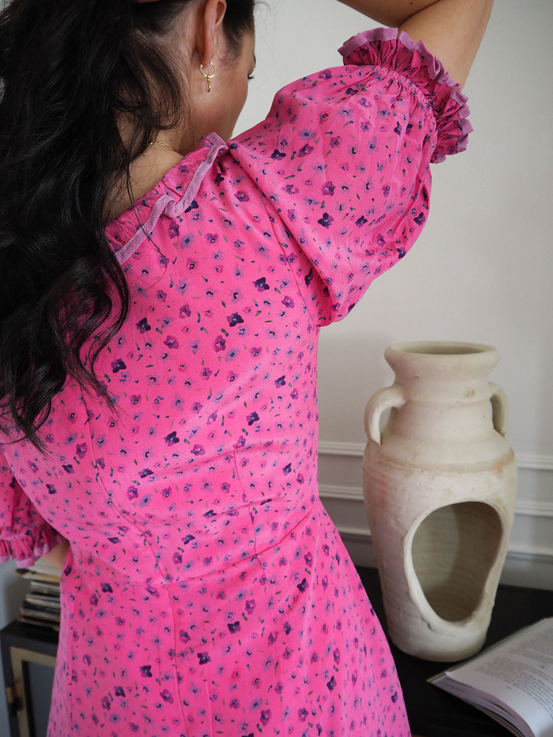 Ellen dress pink silk6