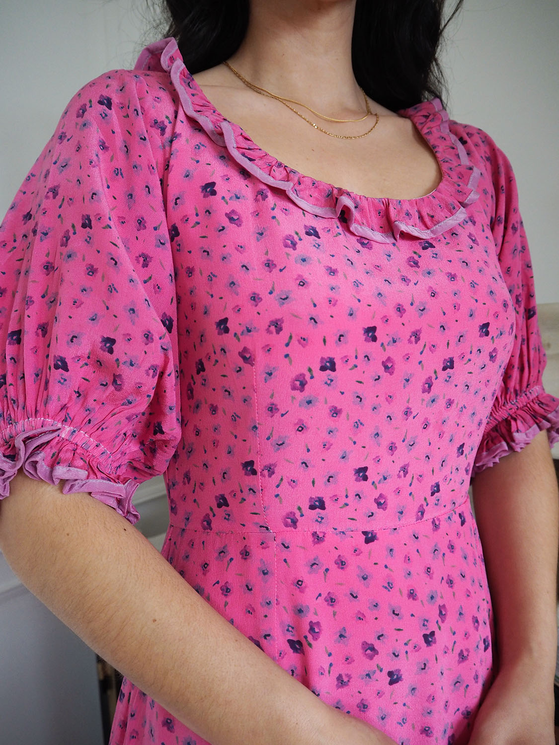 Ellen dress pink silk7