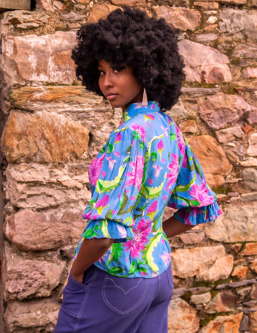 The Ingrid blouse in blue