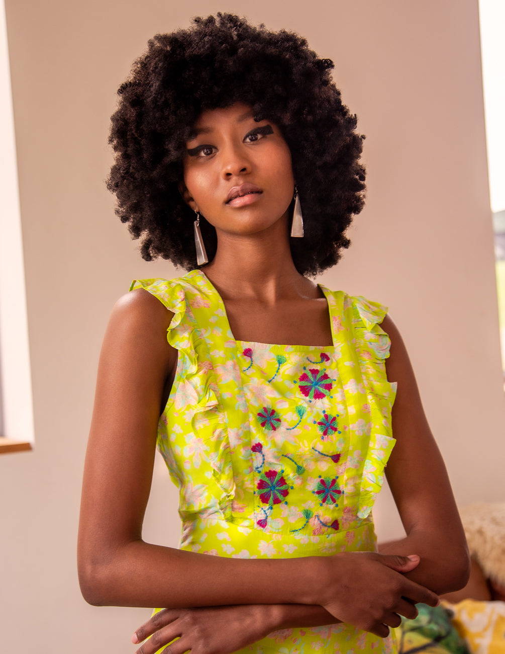 The Melanie dress in lime