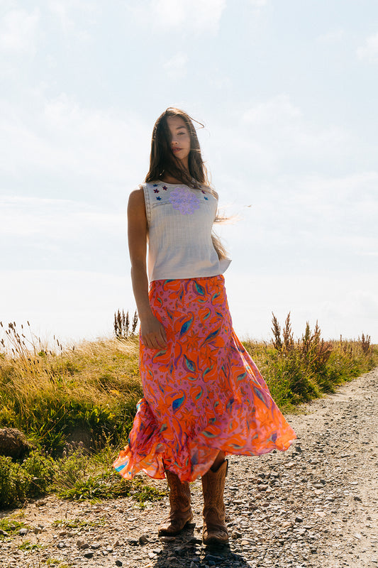 Ferifolk bella skirt orange fibre 64 1
